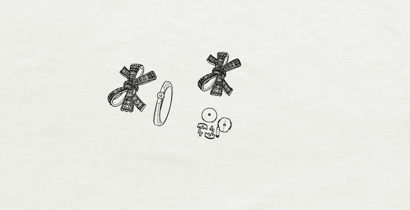 Ring and Earrings  3D print model_21