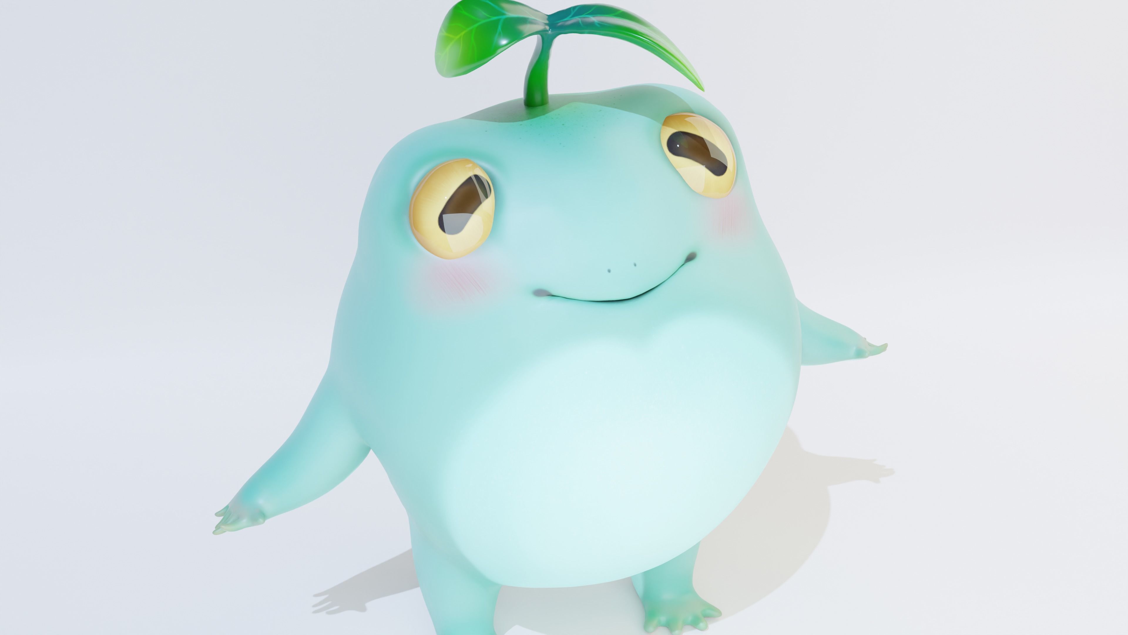 PBR Rigged Tree Frog Character Low-poly 3D model_6