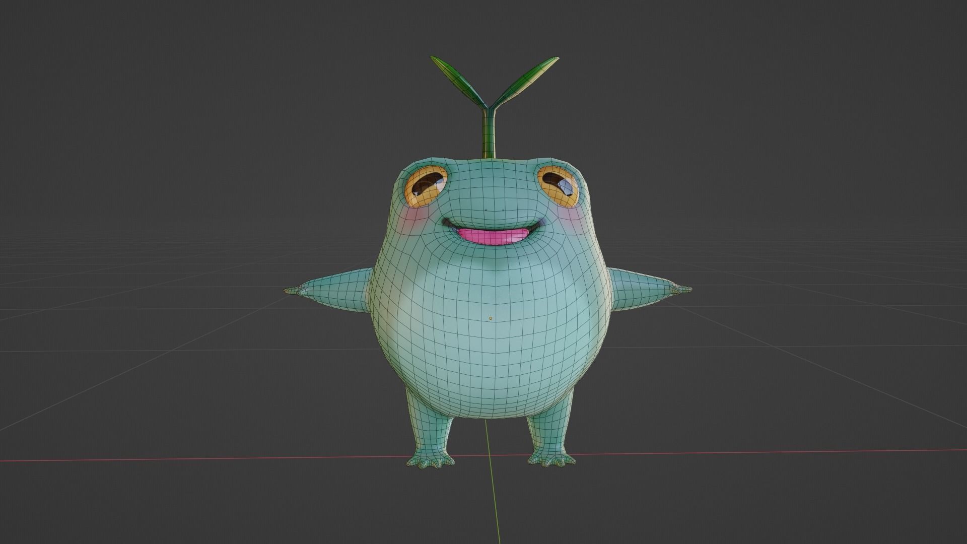 PBR Rigged Tree Frog Character Low-poly 3D model_10