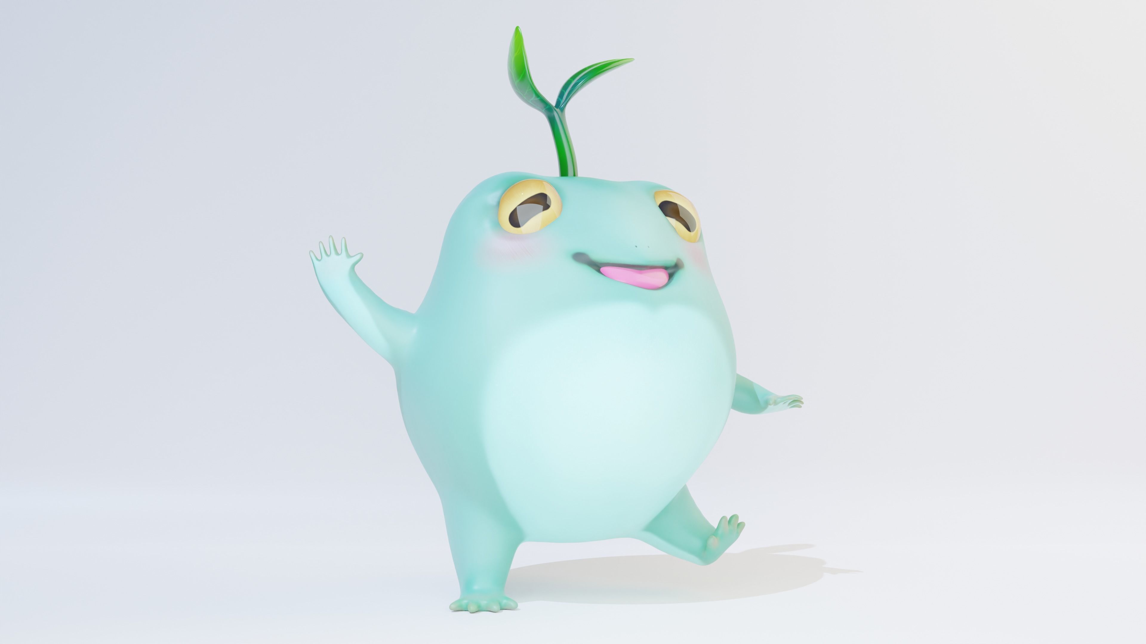 PBR Rigged Tree Frog Character Low-poly 3D model_3