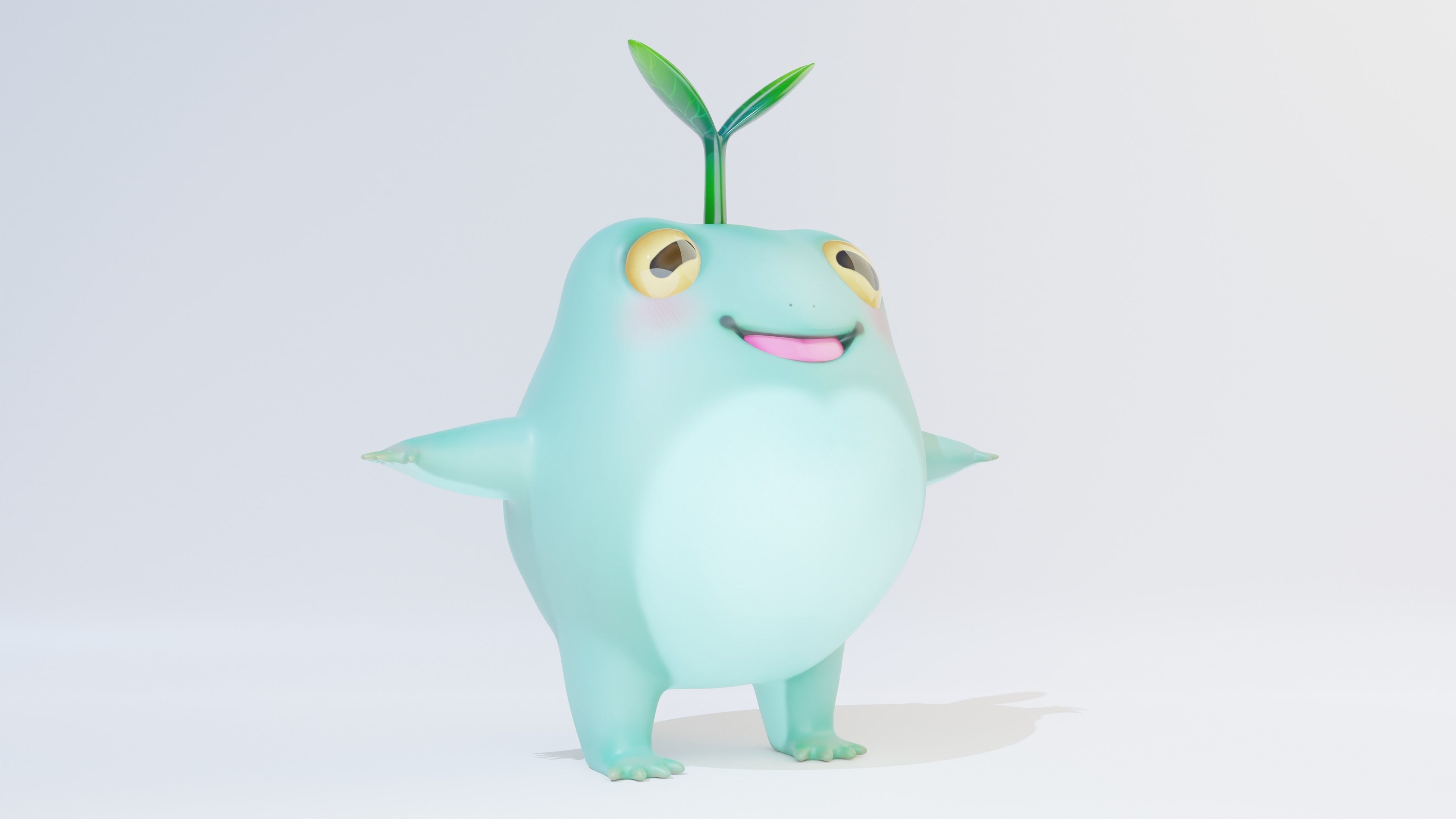 PBR Rigged Tree Frog Character Low-poly 3D model_7
