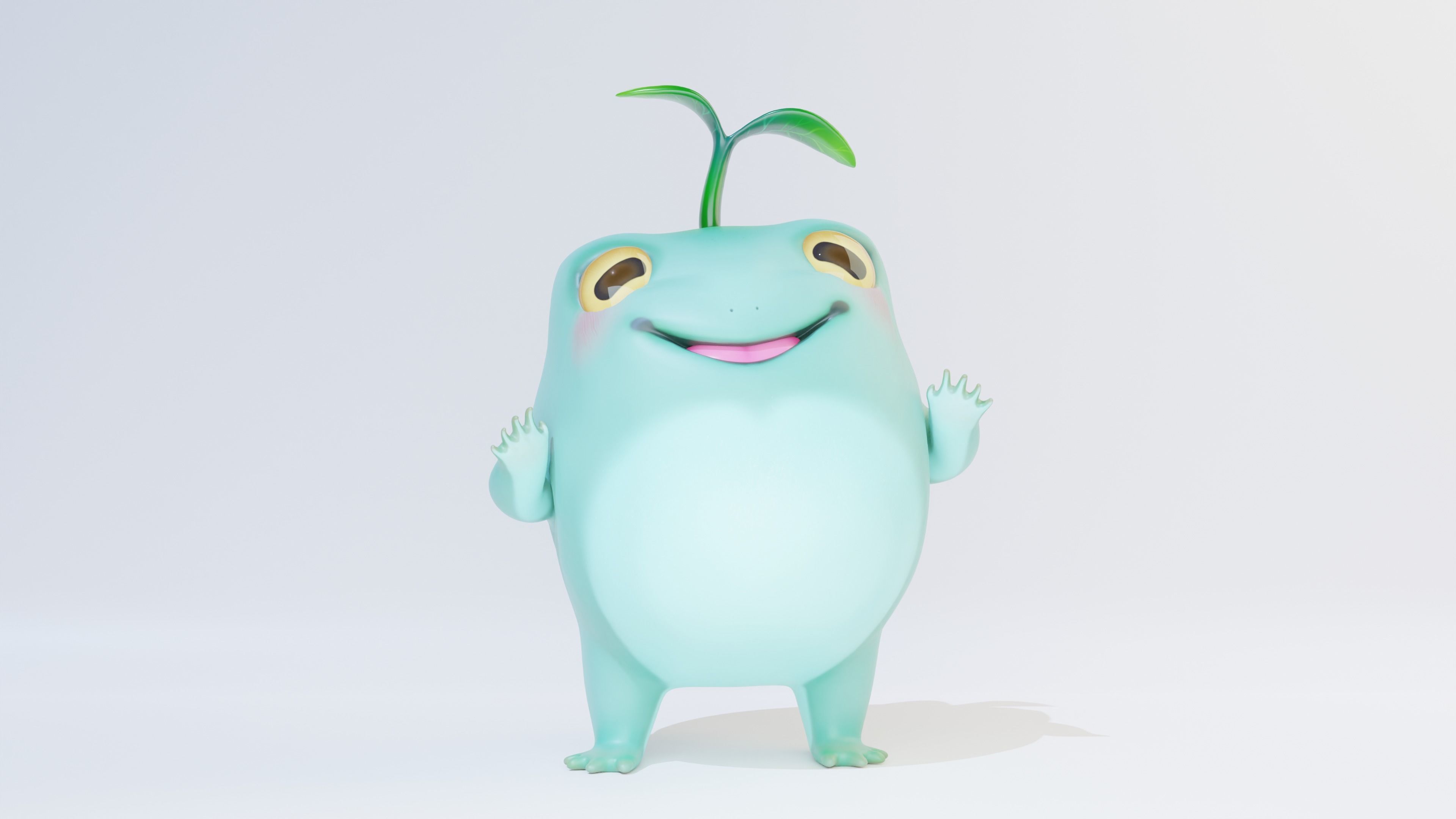 PBR Rigged Tree Frog Character Low-poly 3D model_2