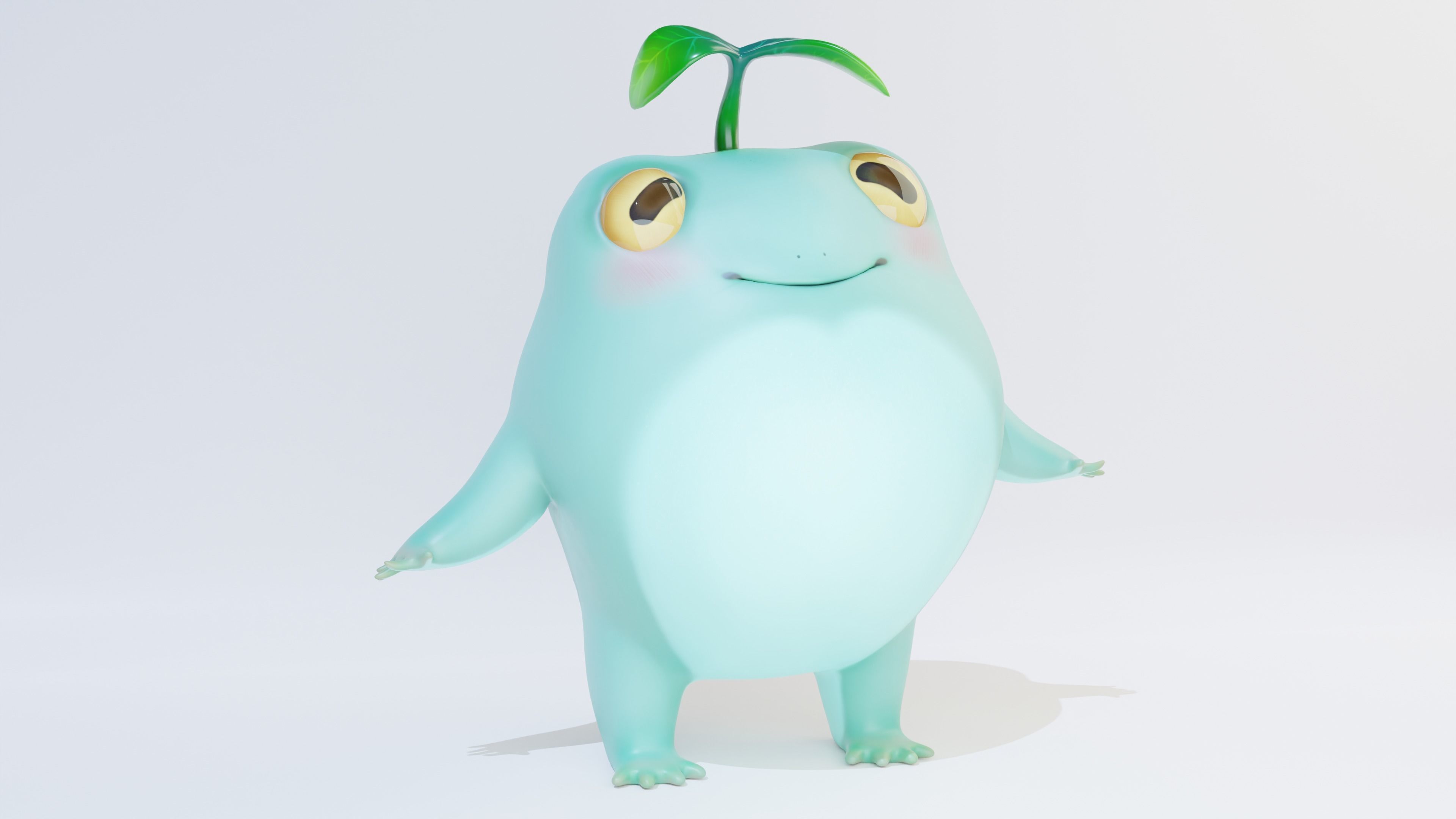 PBR Rigged Tree Frog Character Low-poly 3D model_5