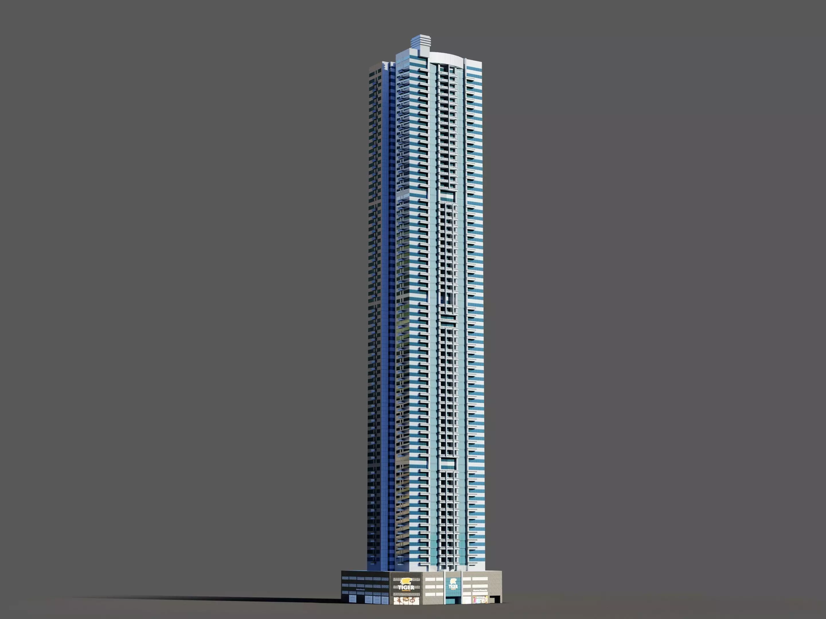 Tiger Tower - Dubai marina 3D model