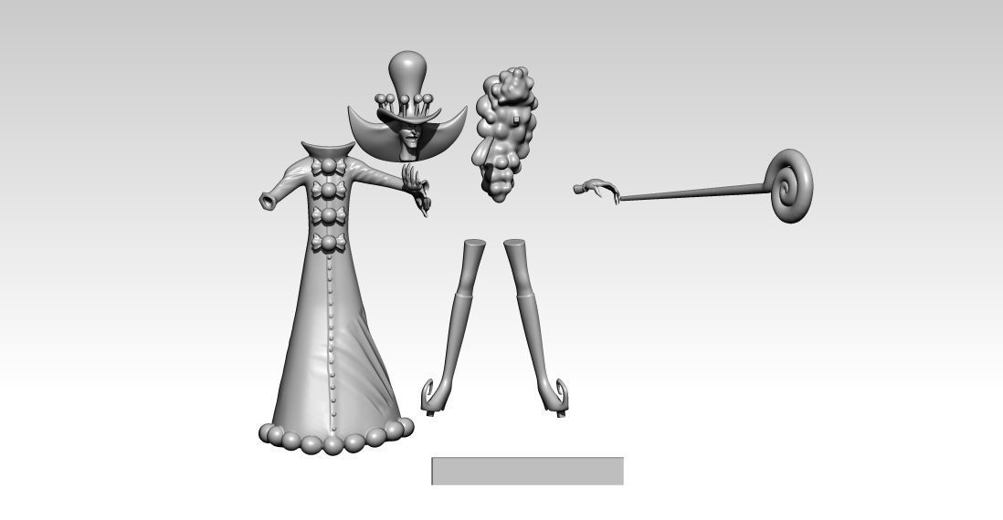 CHARLOTTE PEROSPERO - ONEPIECE - SPLIT PART - 3D PRINT 3D print model_2