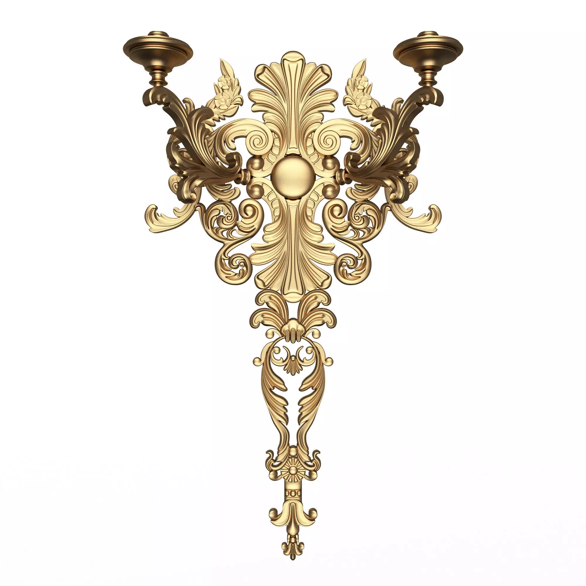 Classic Wall Chandelier 08 Low-poly 3D model