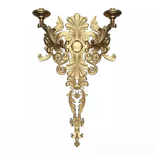 Classic Wall Chandelier 08 Low-poly 3D model