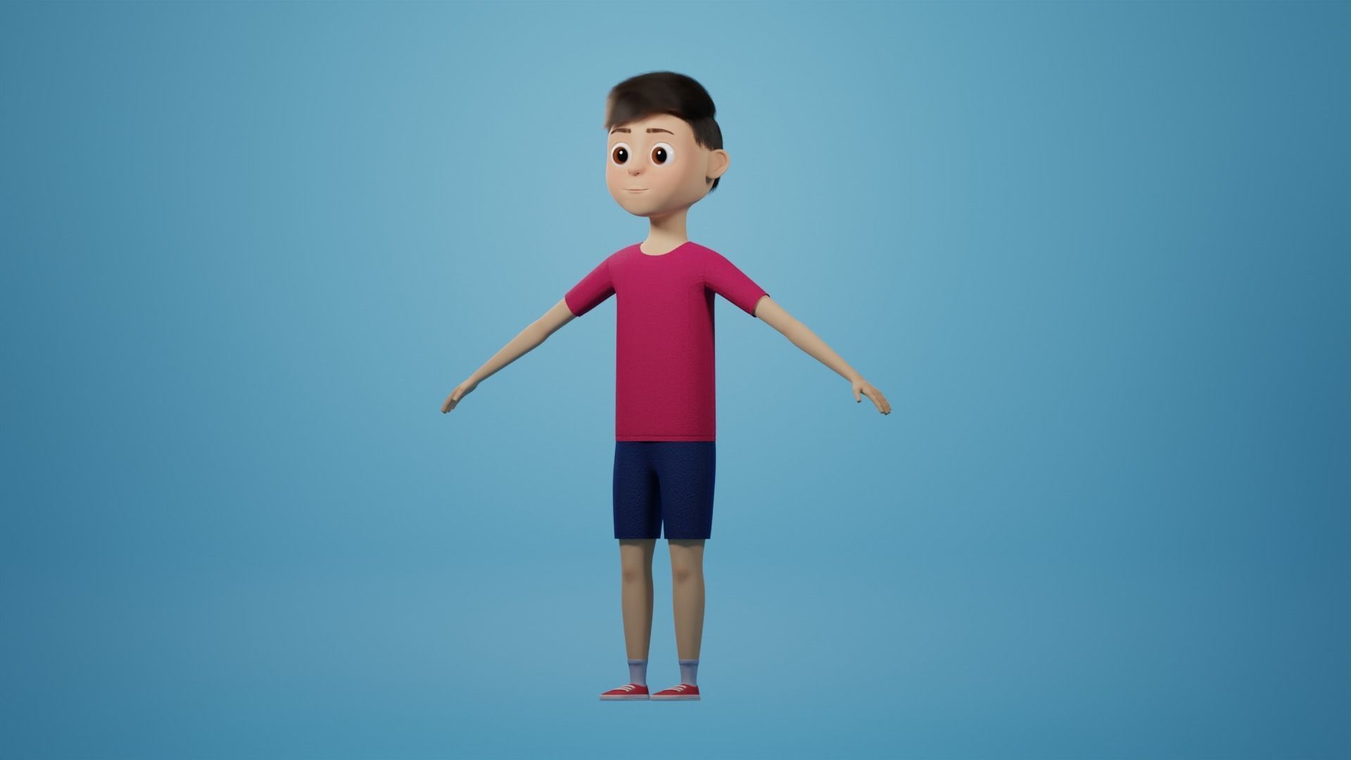 cartoon boy 3D model_3