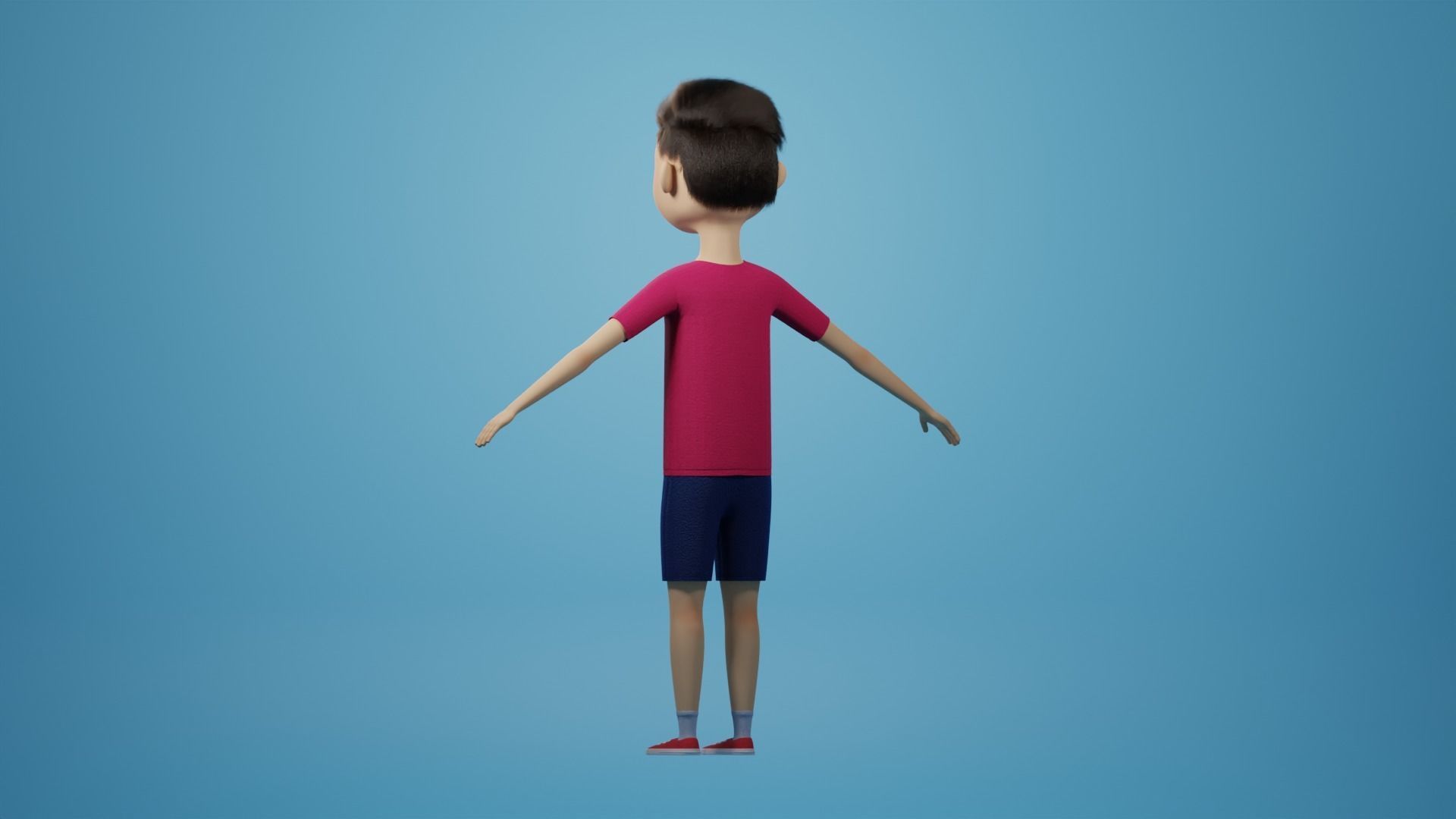 cartoon boy 3D model_5