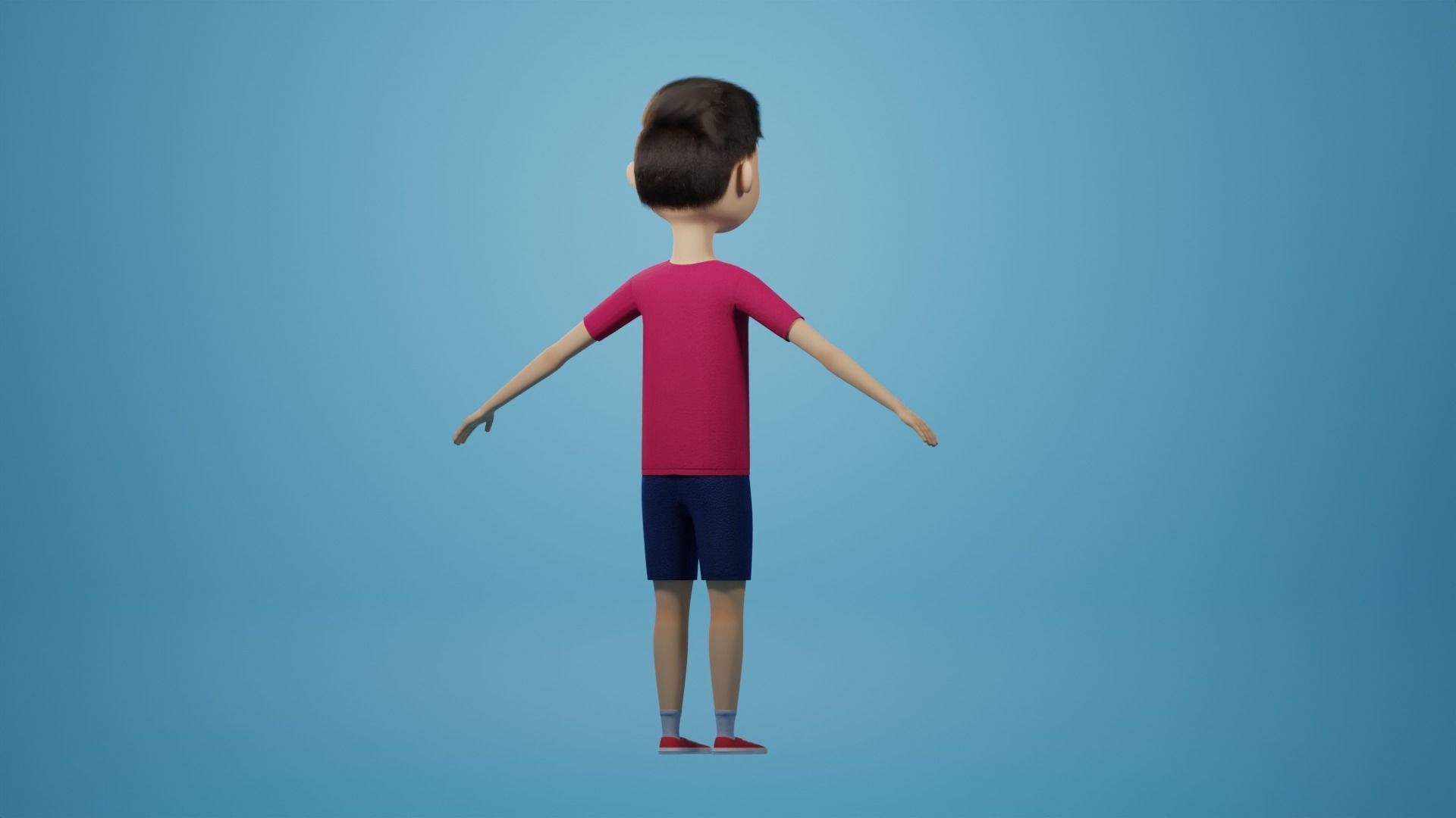 cartoon boy 3D model_4