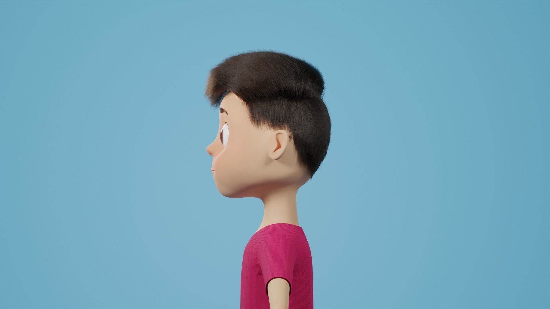 cartoon boy 3D model_8