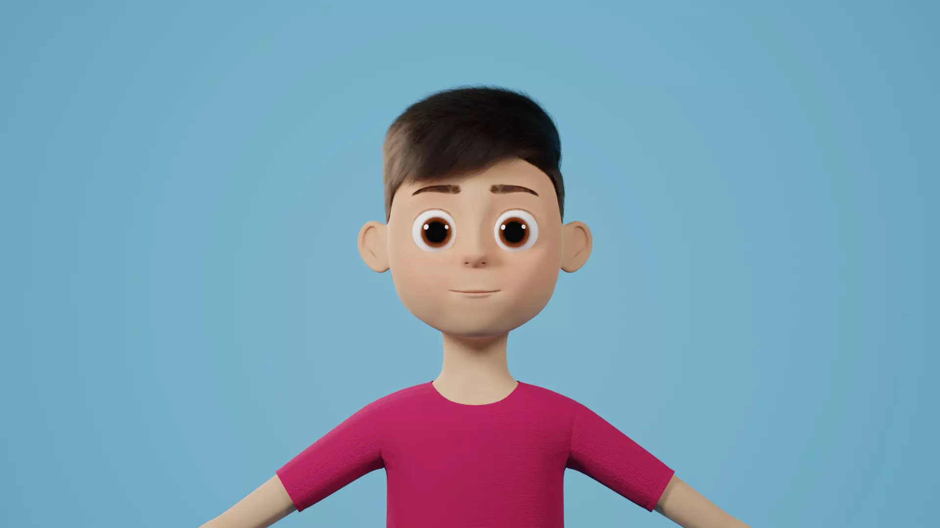 cartoon boy 3D model_0