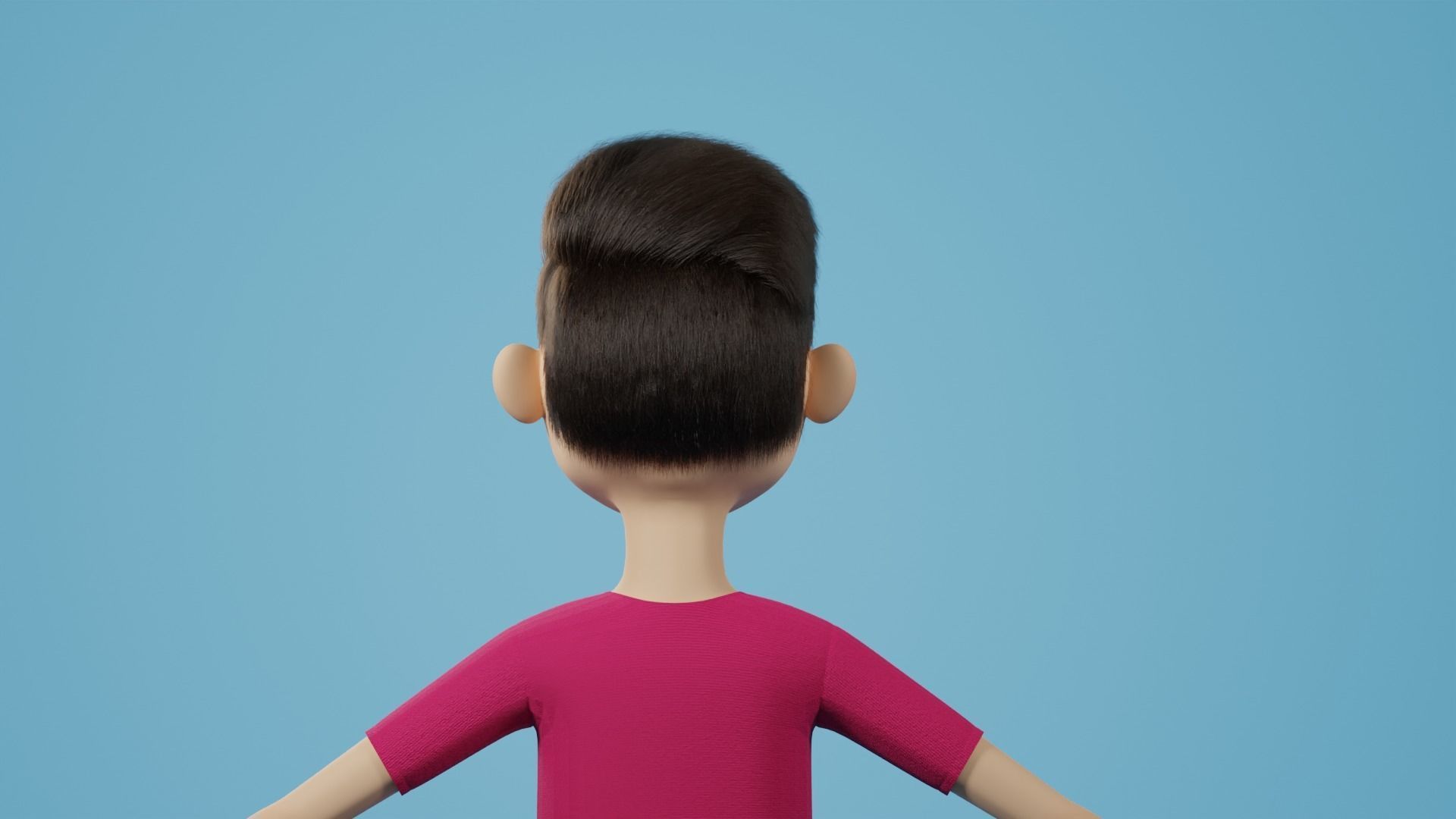 cartoon boy 3D model_10