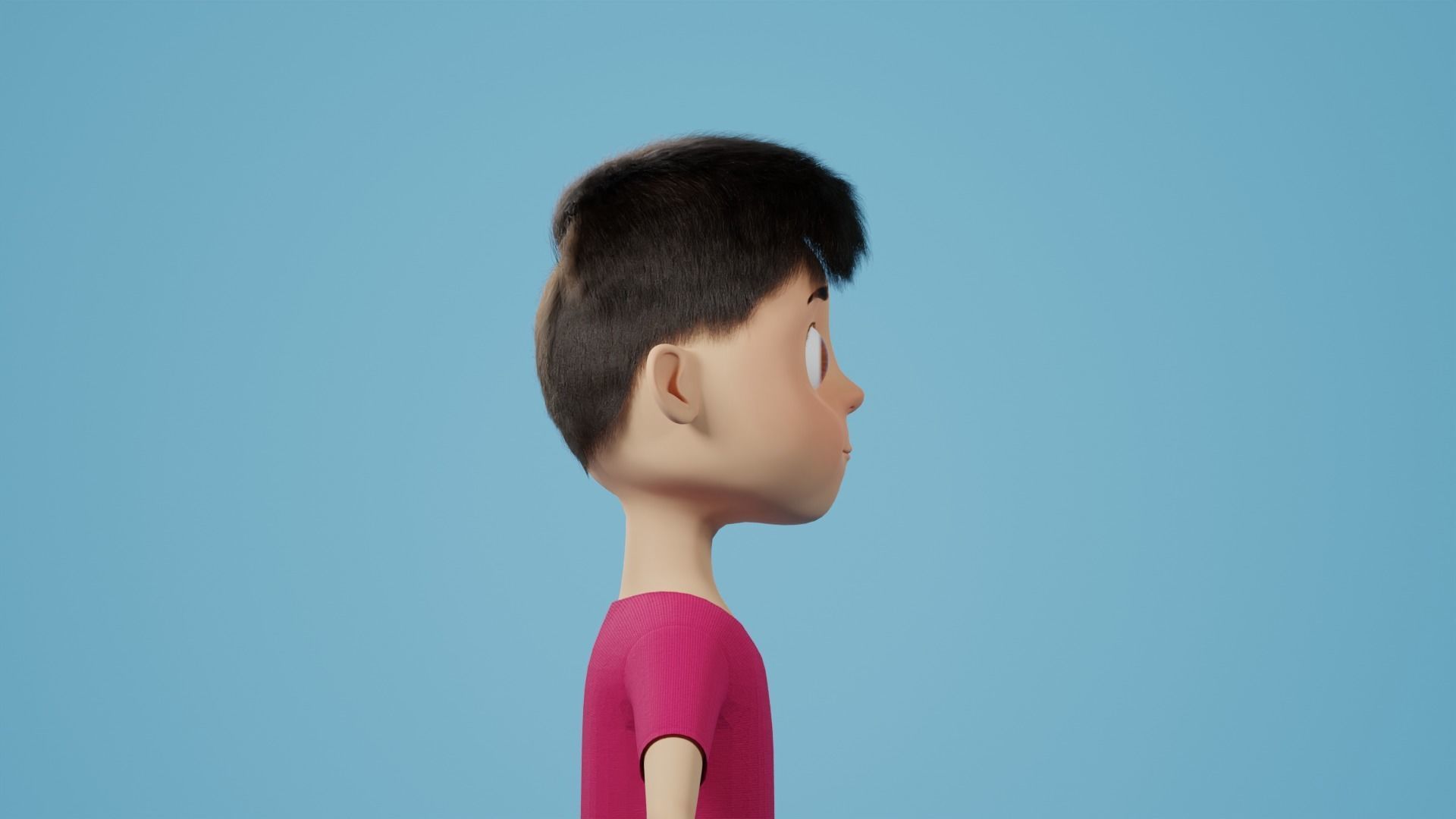 cartoon boy 3D model_7