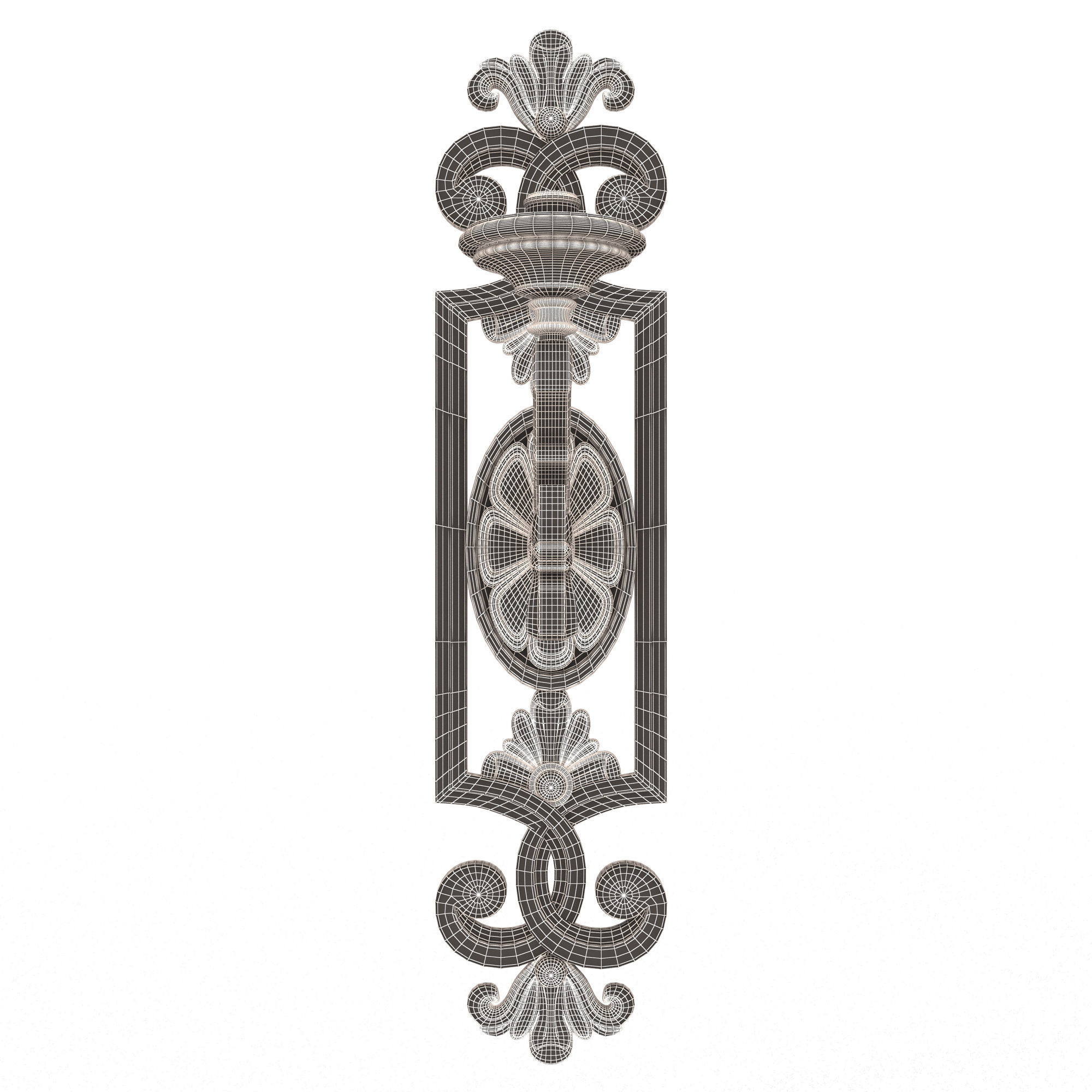 Classic Wall Chandelier 09 Low-poly 3D model_6