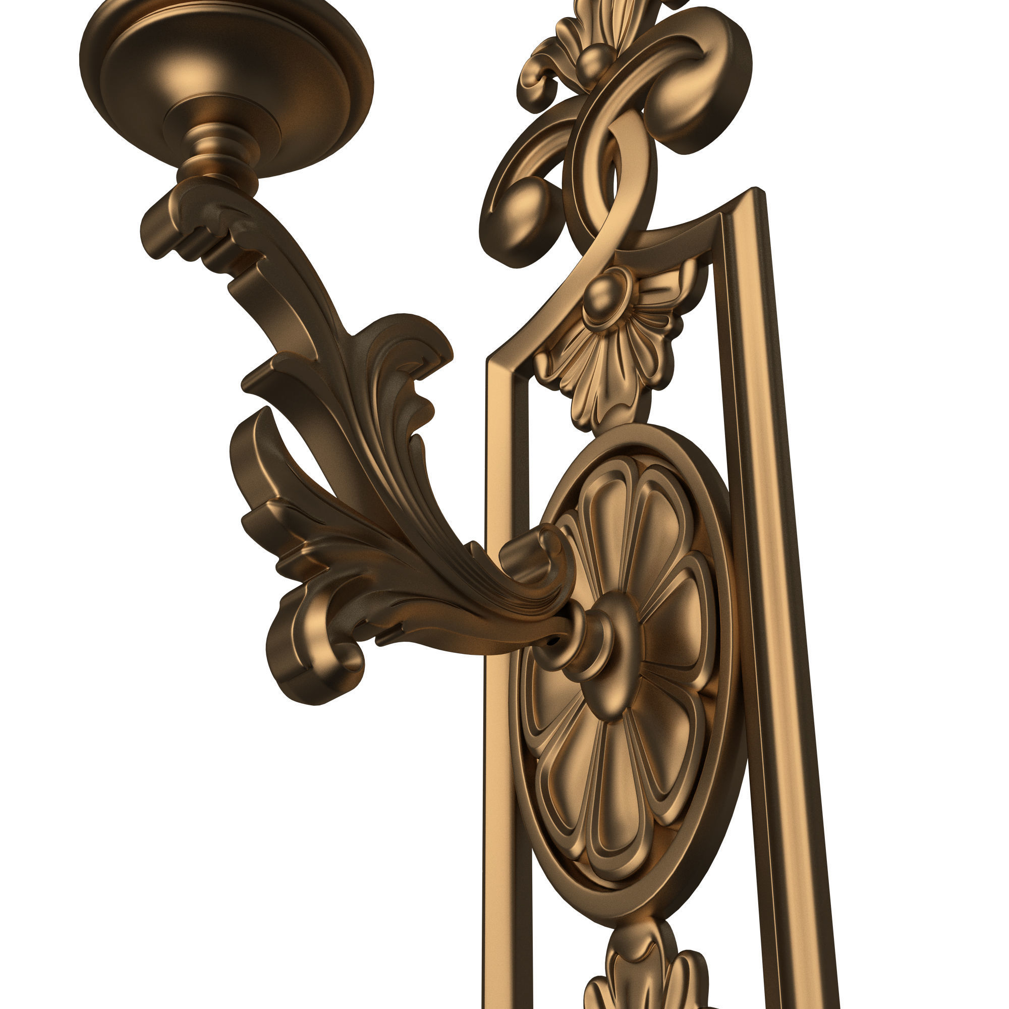 Classic Wall Chandelier 09 Low-poly 3D model_4