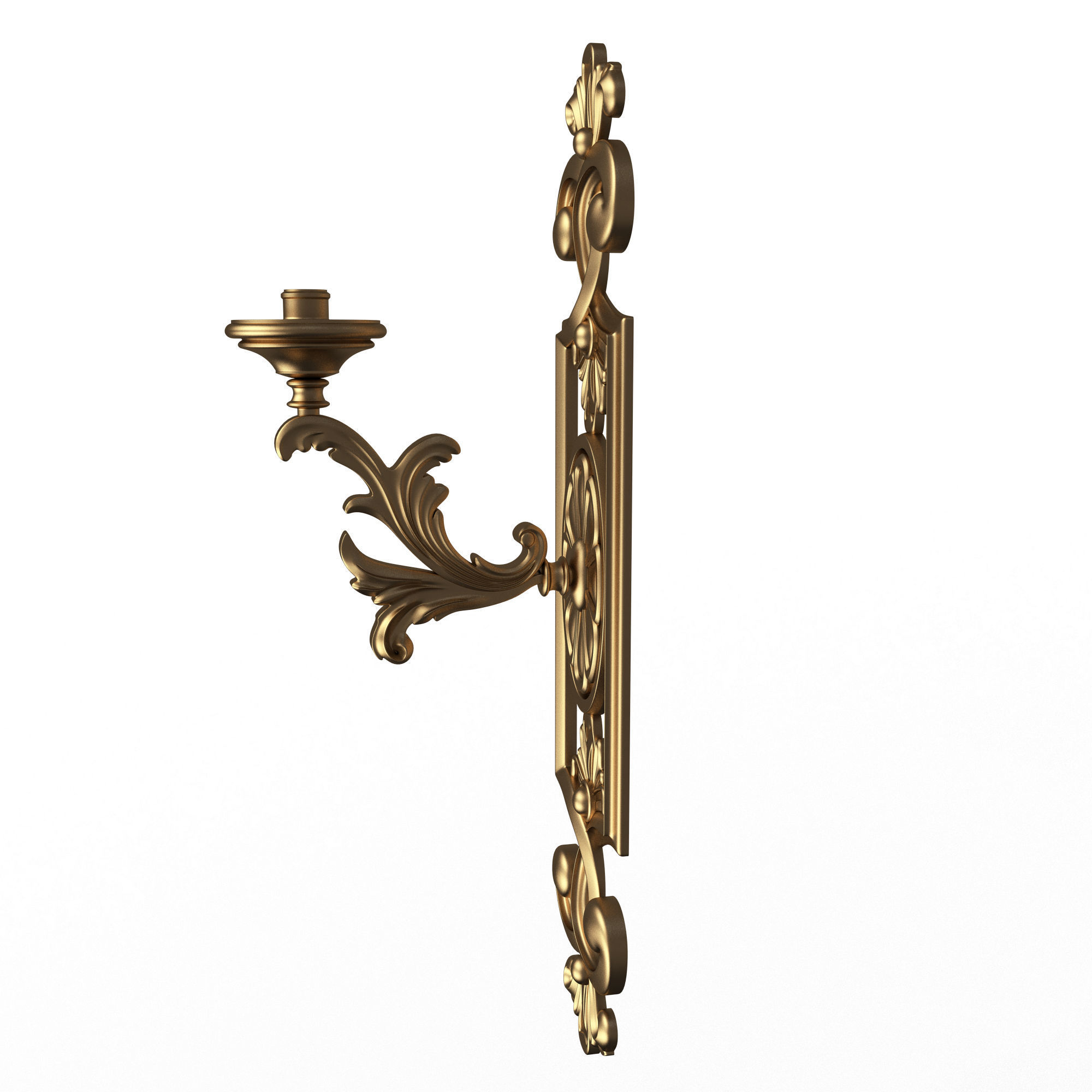 Classic Wall Chandelier 09 Low-poly 3D model_2