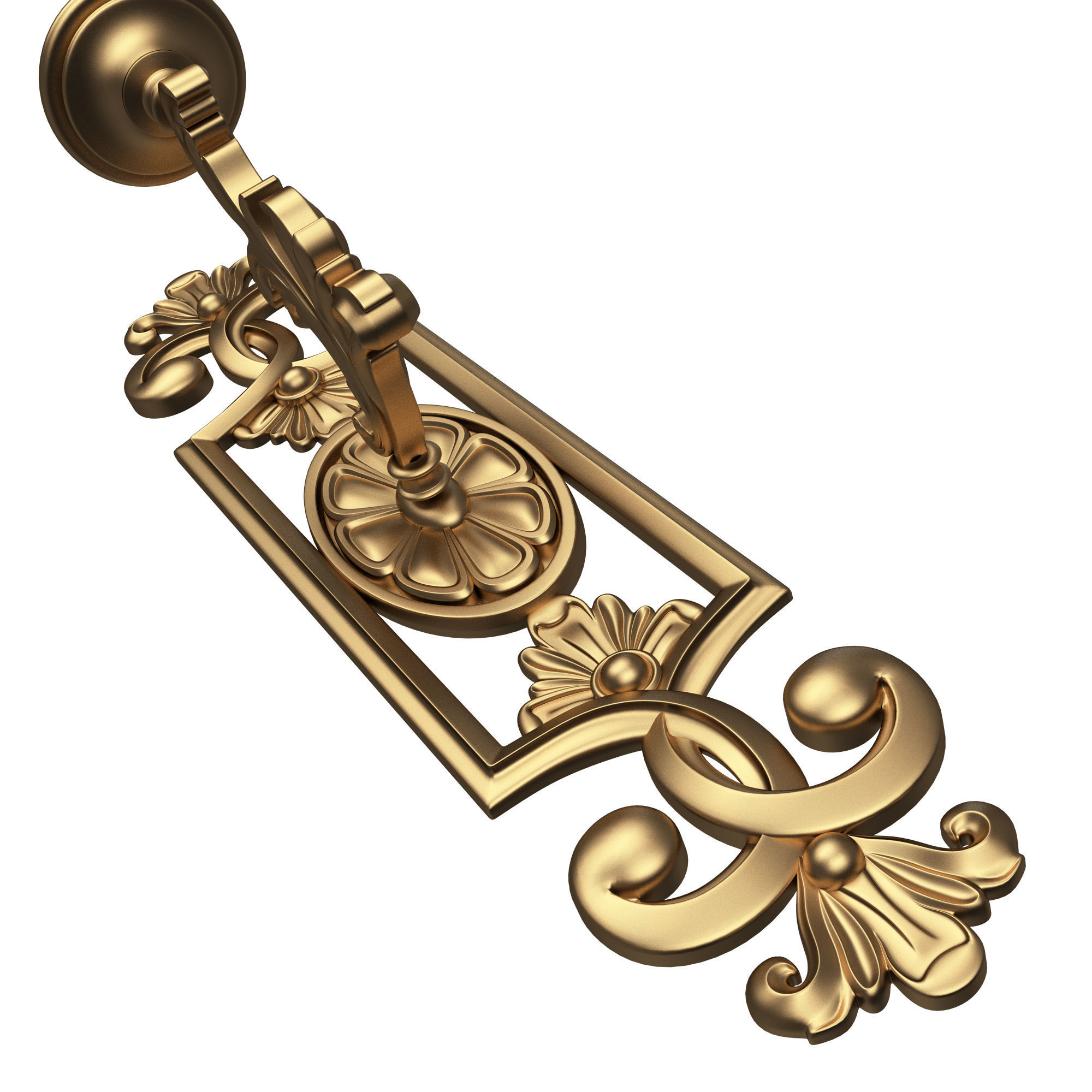 Classic Wall Chandelier 09 Low-poly 3D model_5