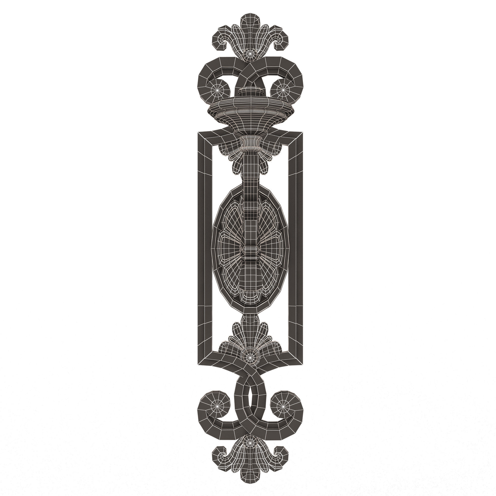 Classic Wall Chandelier 09 Low-poly 3D model_12