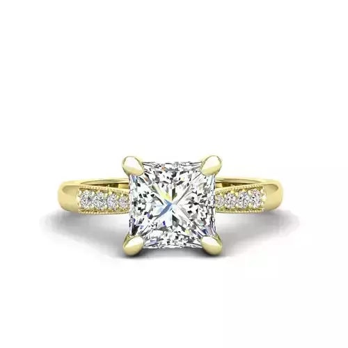 Engagement ring Lara princess 3D print model