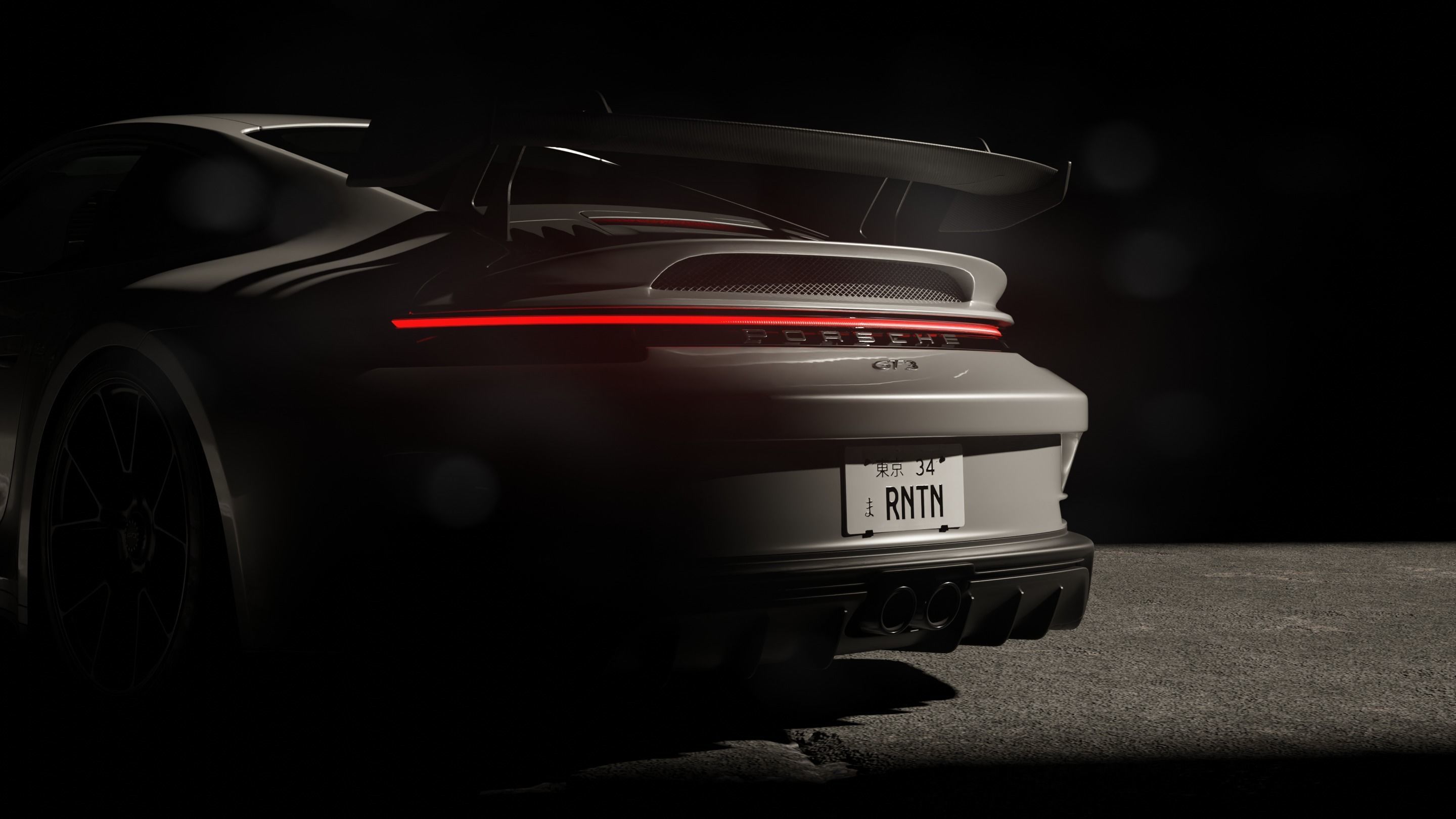 Automotive Cinematic Scene And Lens Flare 3D Blender Textured 3D model_3