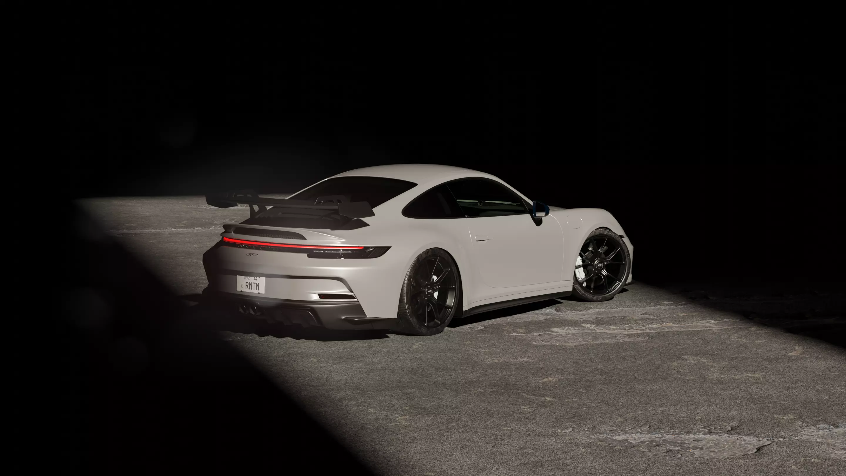 Automotive Cinematic Scene And Lens Flare 3D Blender Textured 3D model_0