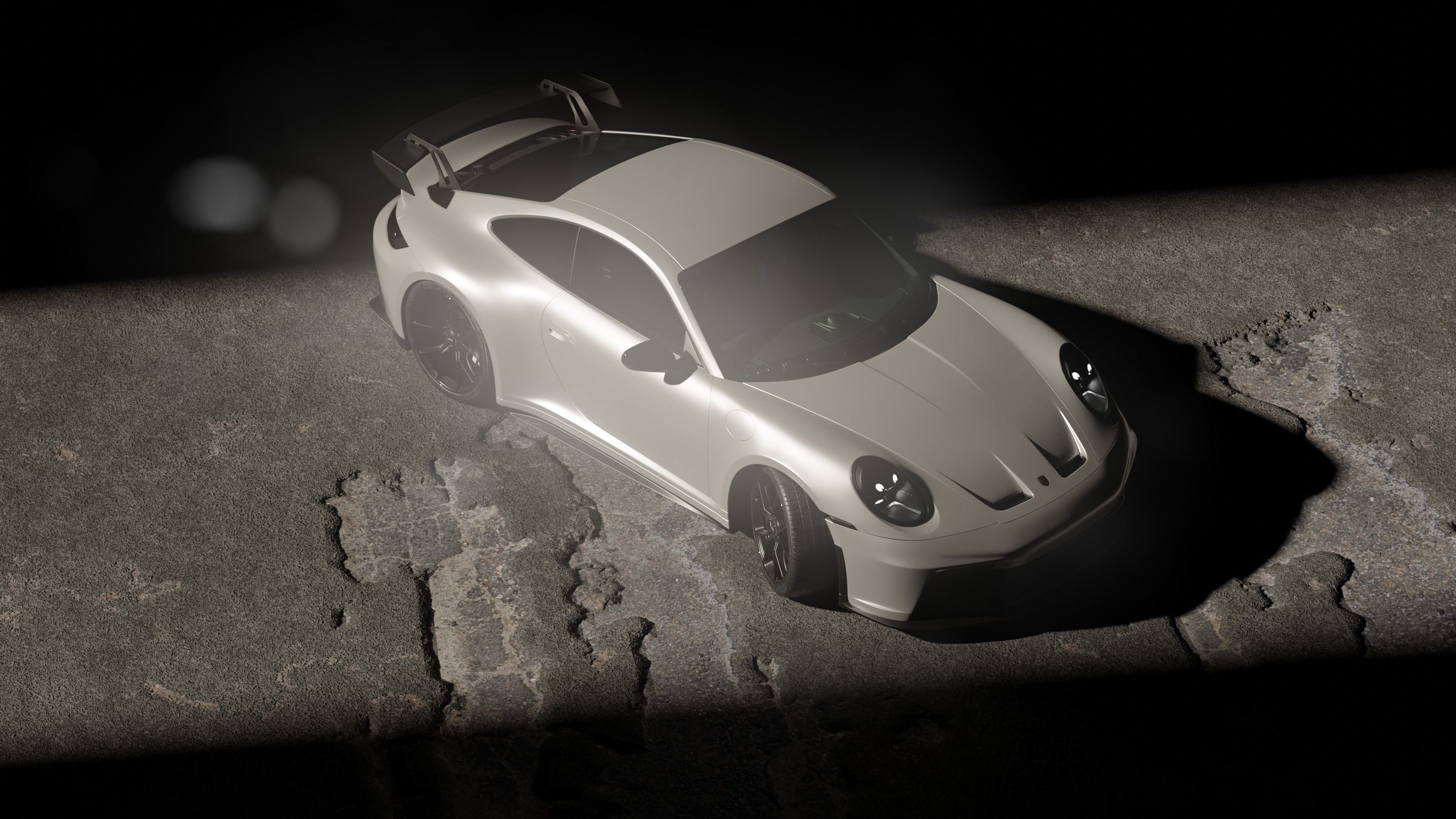 Automotive Cinematic Scene And Lens Flare 3D Blender Textured 3D model_2