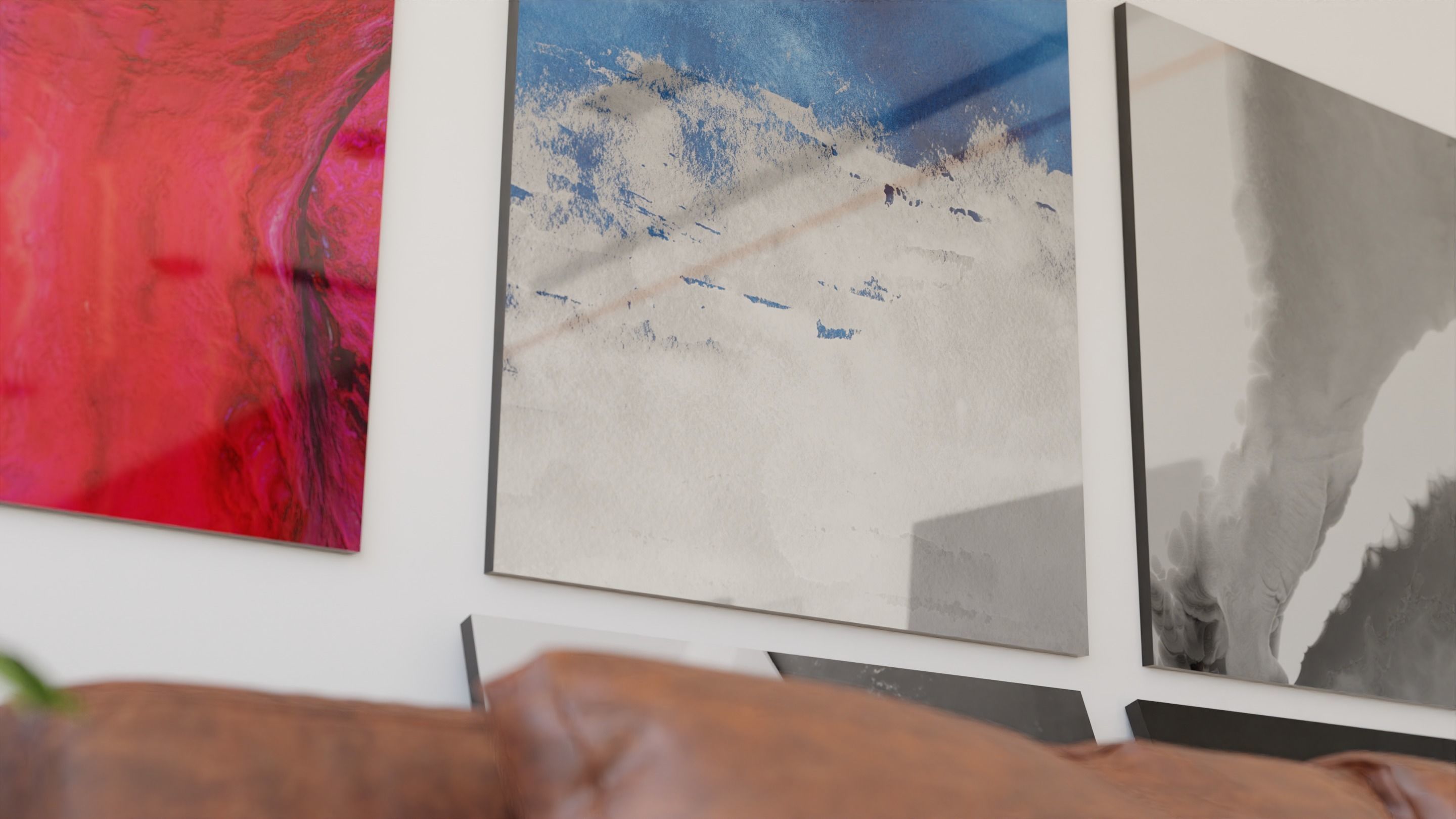 Automotive Studio Home Scene 3D Blender File Textured 3D model_2