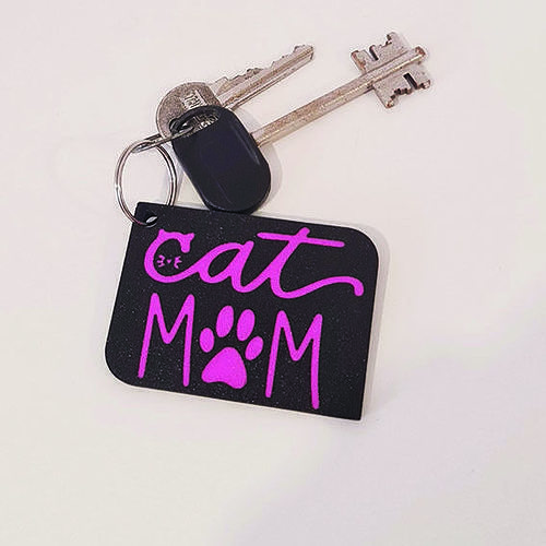 Cat Mom Keychain 3D print model