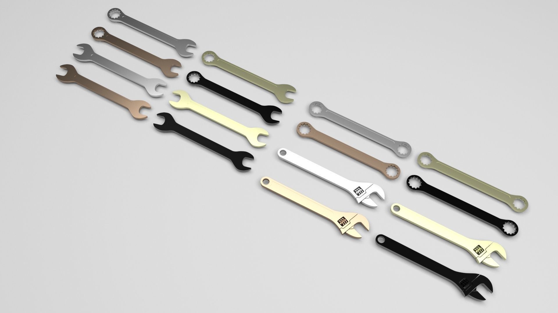 Wrenches Set 3D model_1