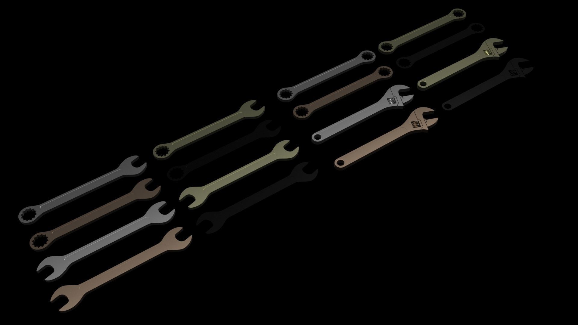 Wrenches Set 3D model_14