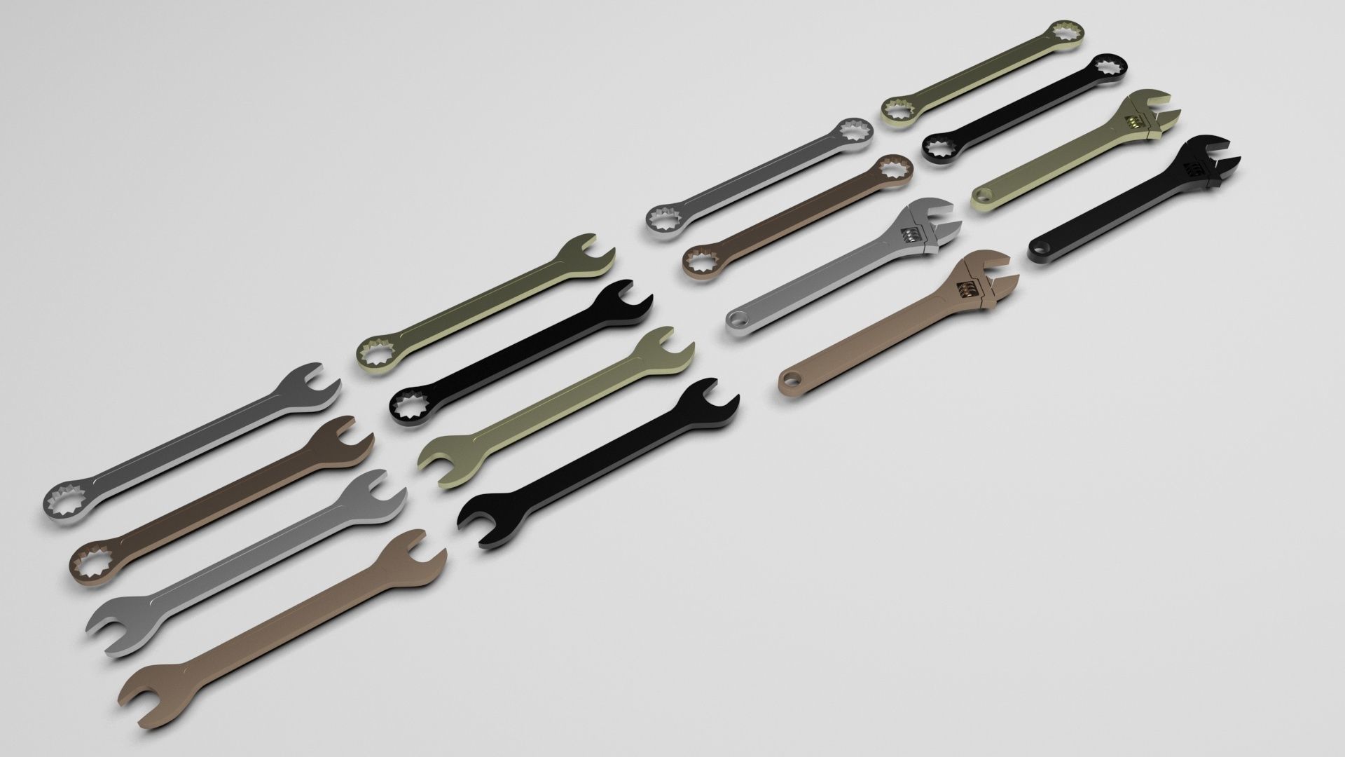 Wrenches Set 3D model_12