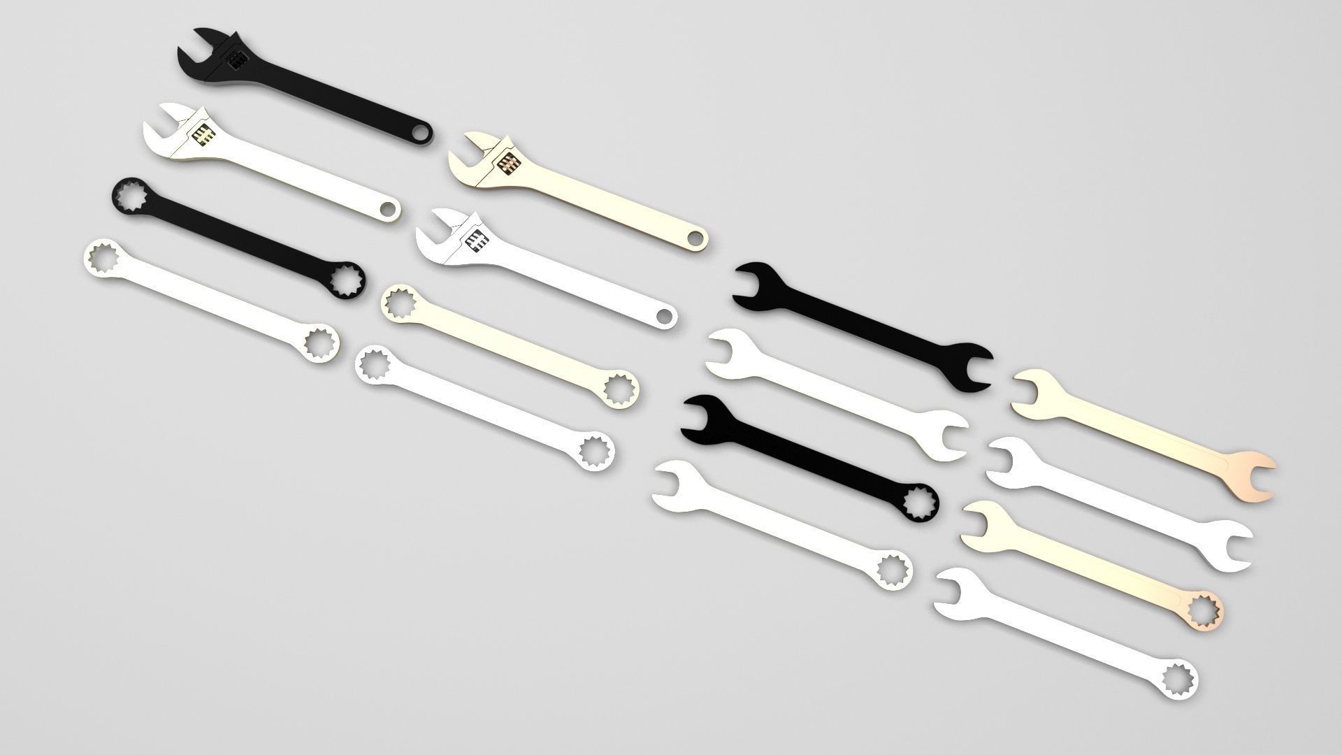 Wrenches Set 3D model_3