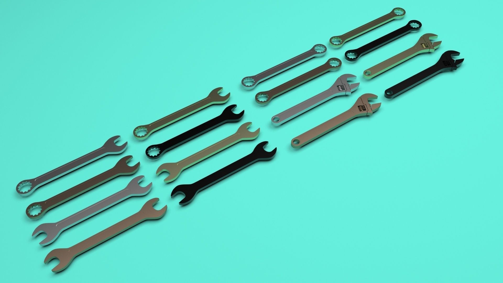 Wrenches Set 3D model_13