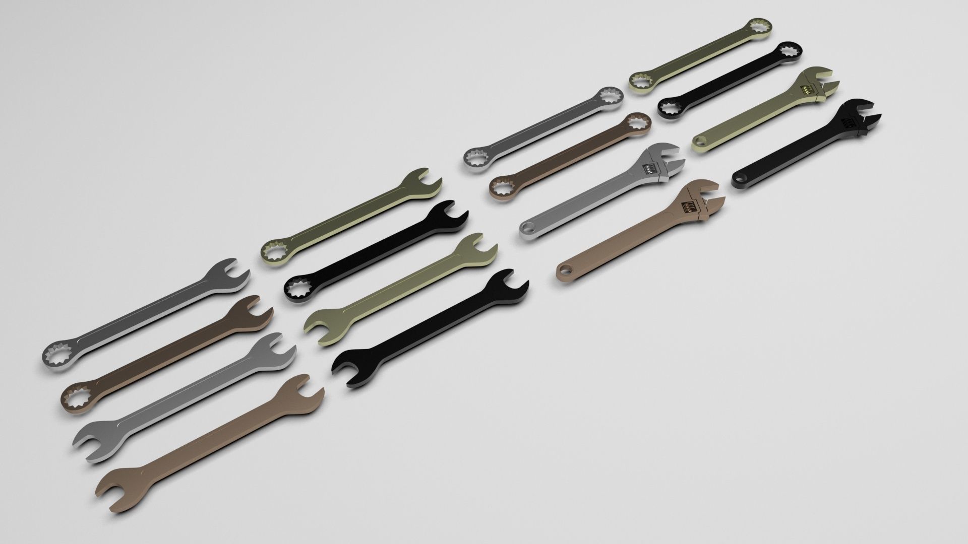 Wrenches Set 3D model_4