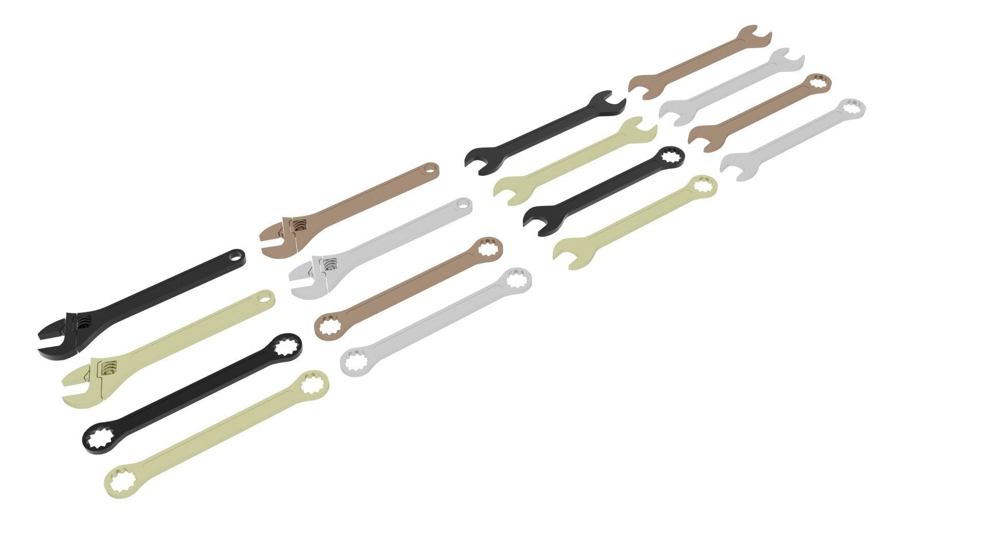 Wrenches Set 3D model_17