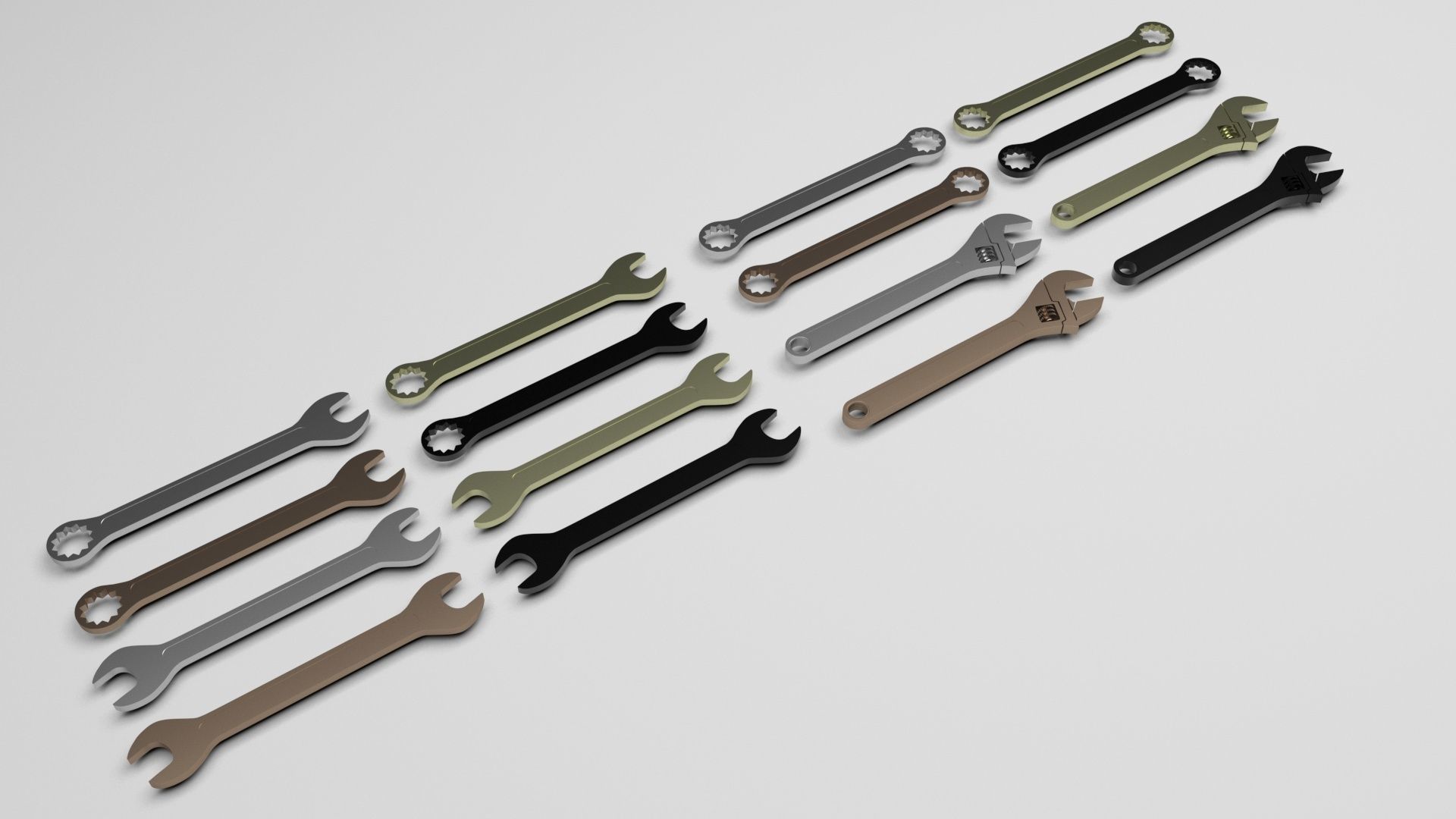 Wrenches Set 3D model_10