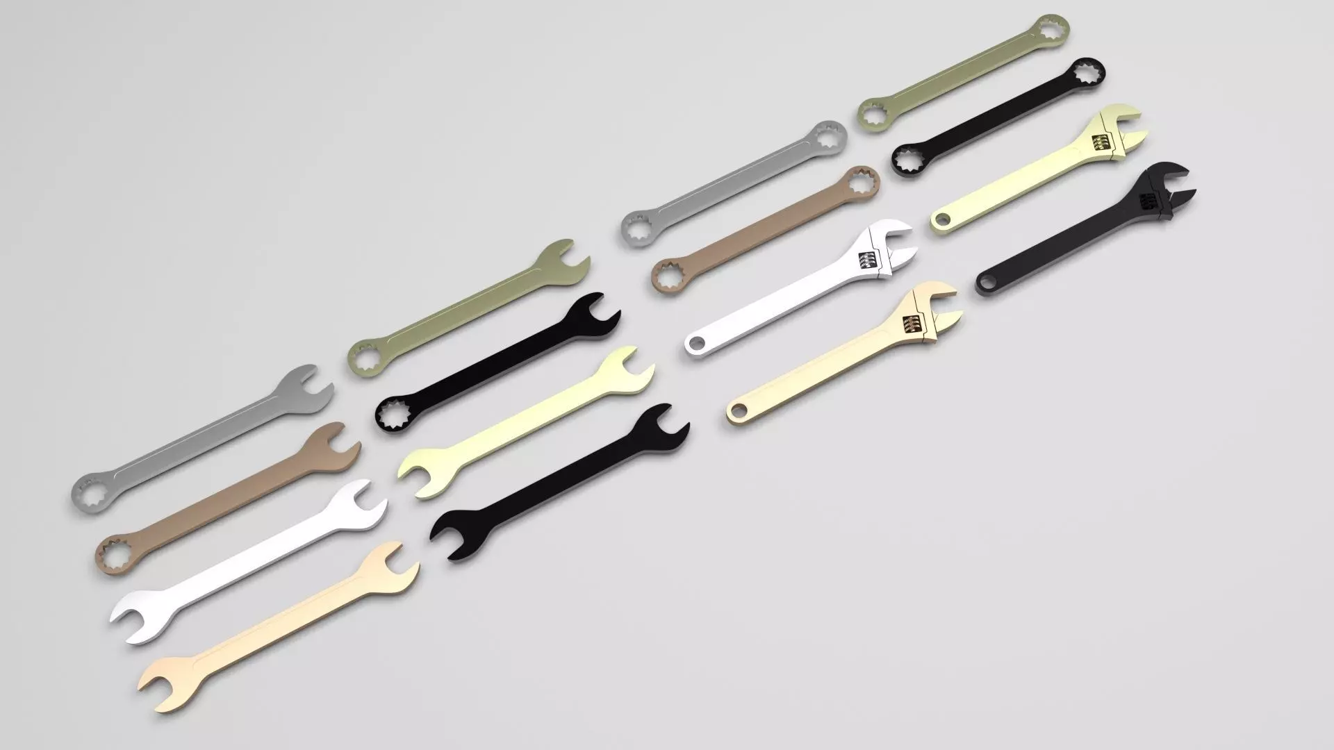 Wrenches Set 3D model_0