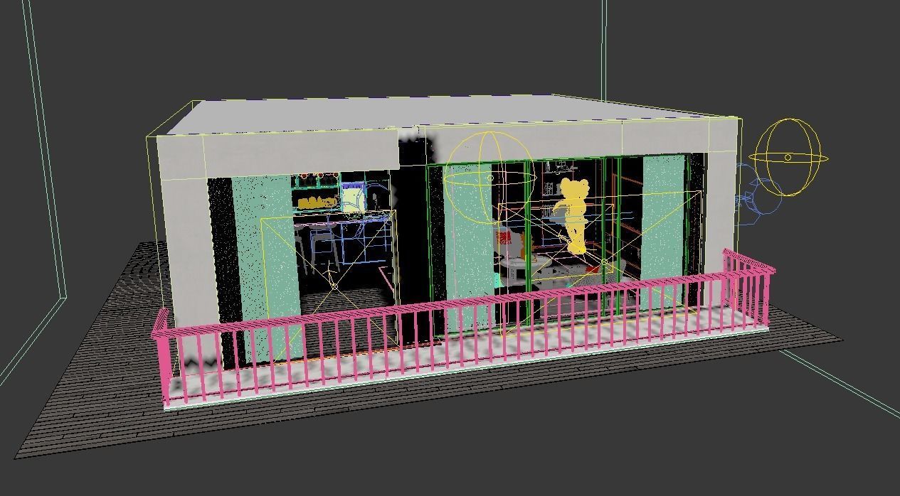 Living Room Interior Scene 3D model_12