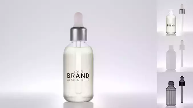 Cosmetic serum bottle