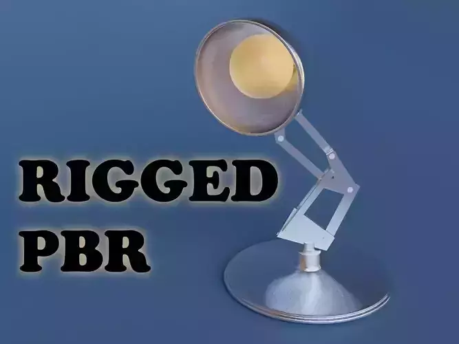 Pixar lamp rigged Low-poly 3D model