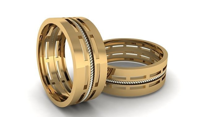 Wedding rings 004 3D print model