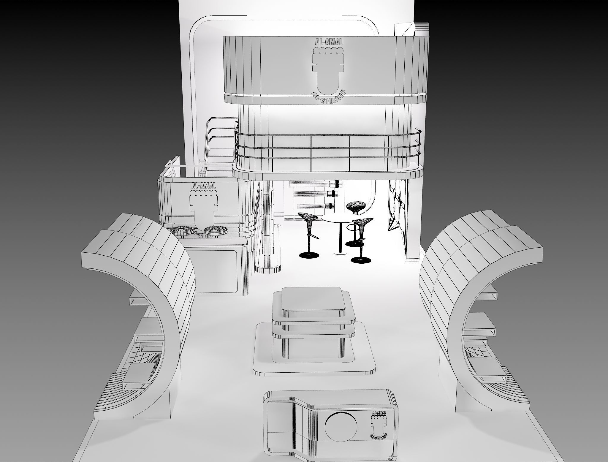 Booth Exhibition Stand a389b 3D model_17