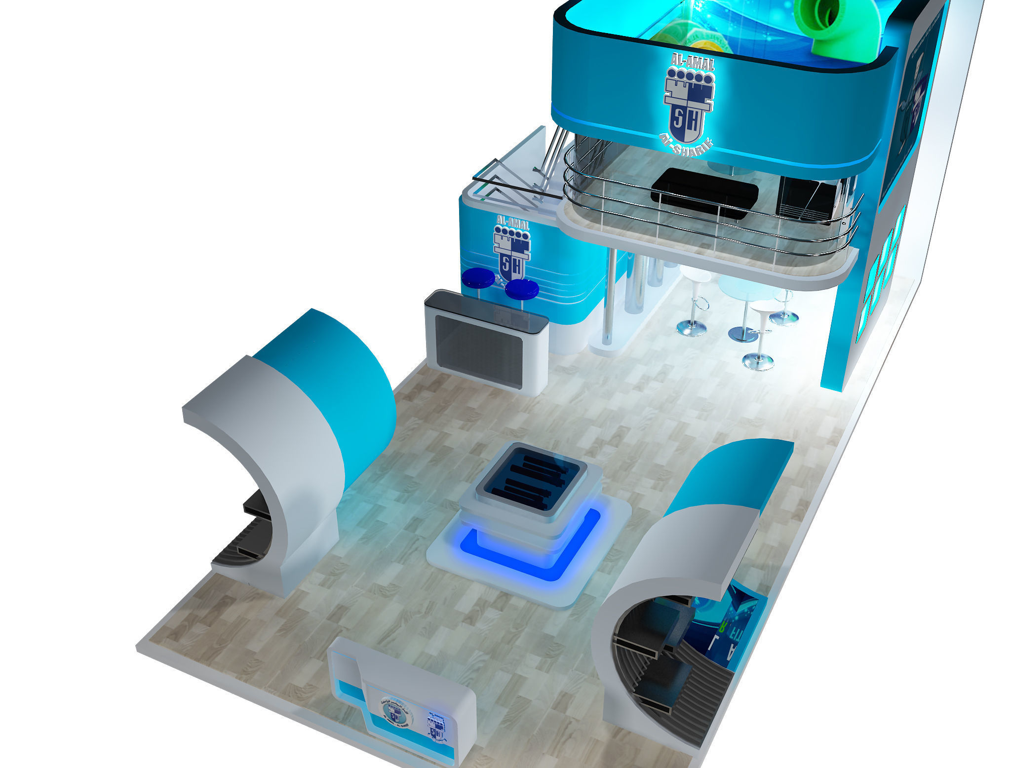 Booth Exhibition Stand a389b 3D model_14