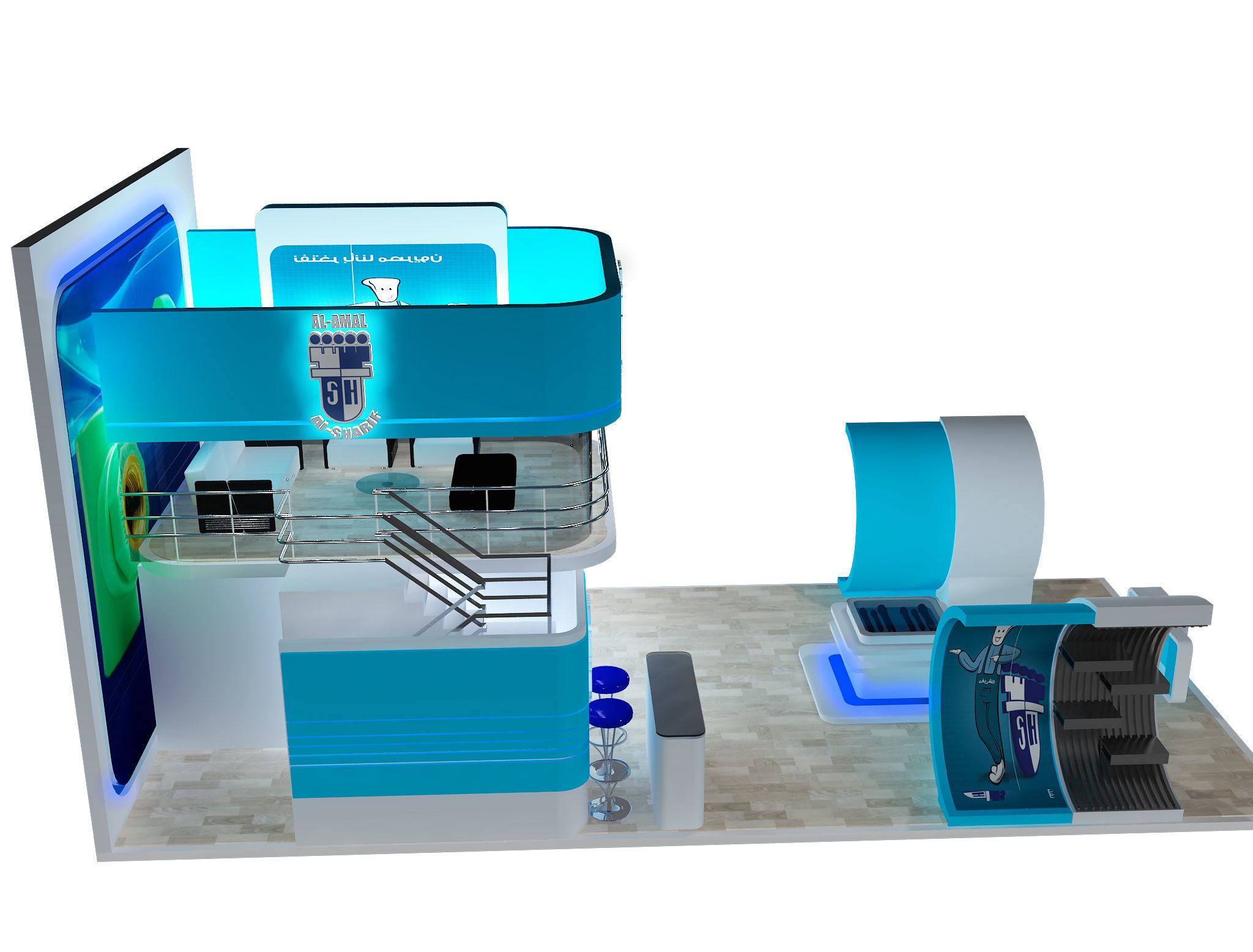 Booth Exhibition Stand a389b 3D model_2