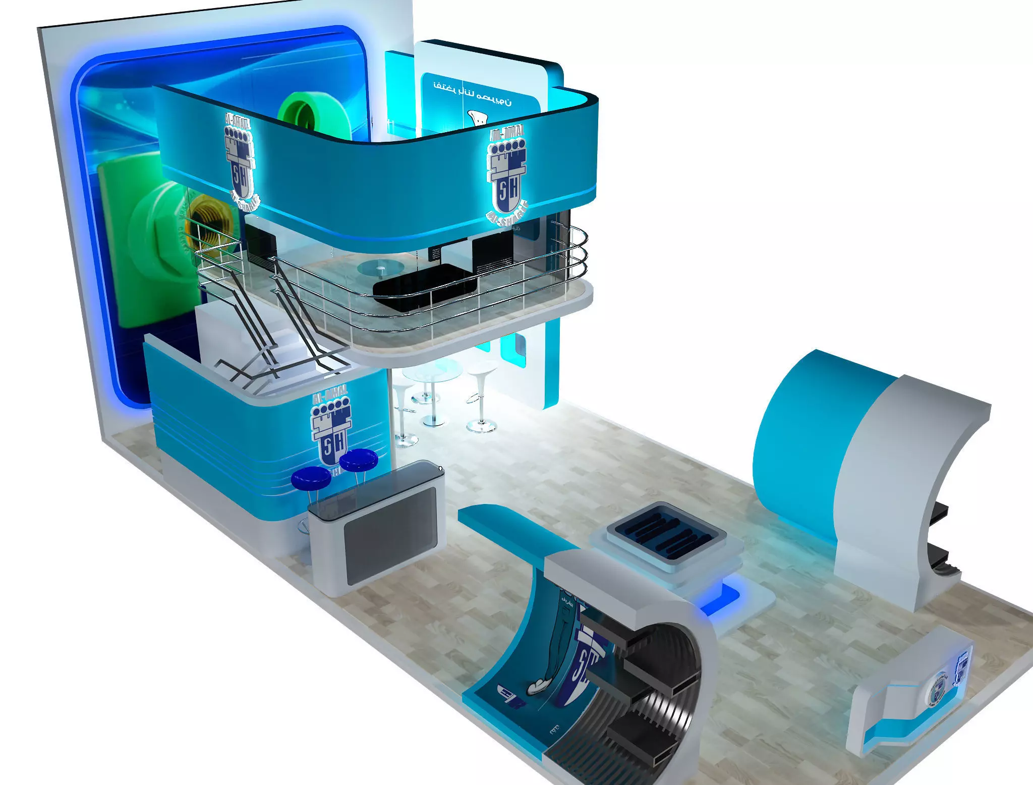 Booth Exhibition Stand a389b 3D model_0