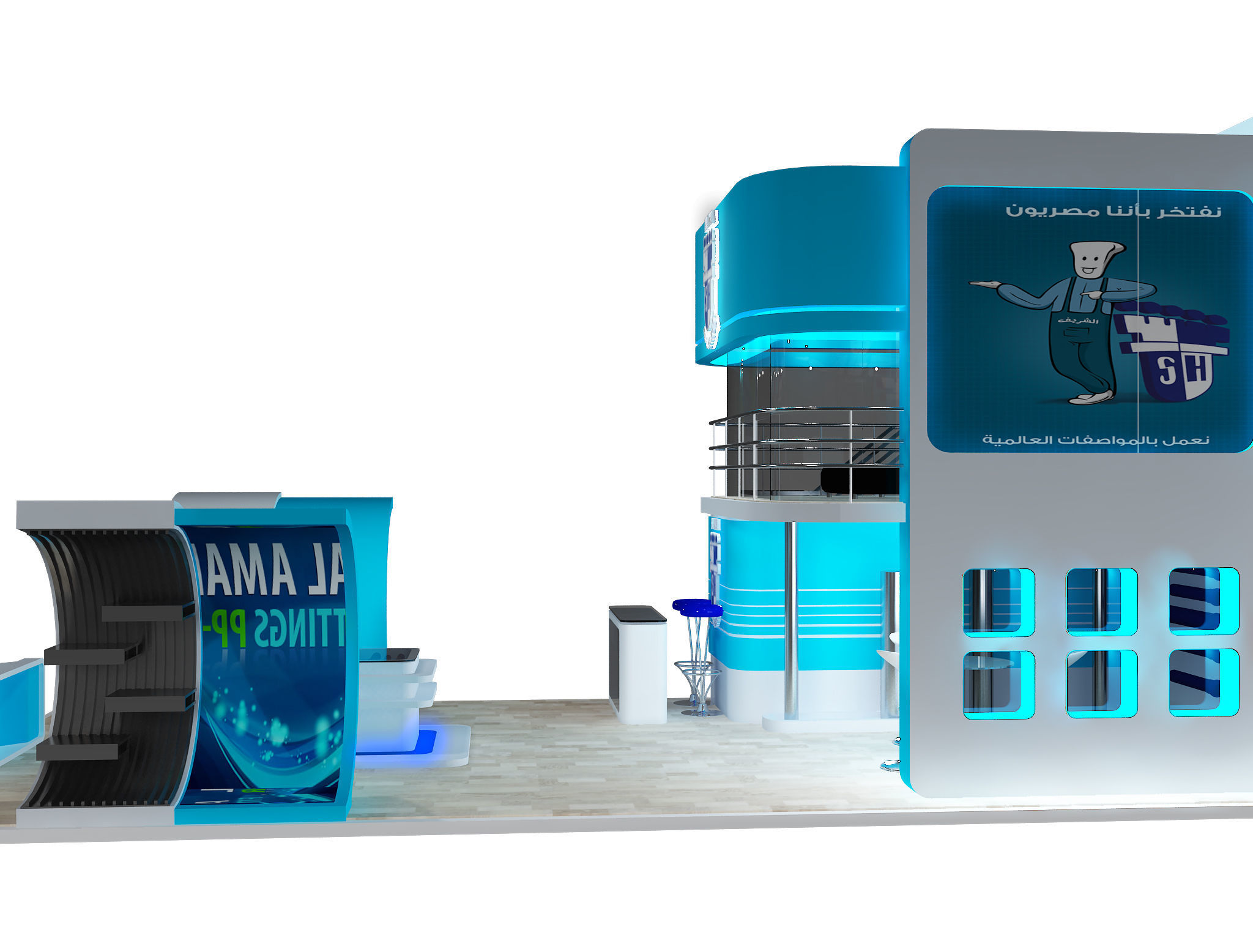 Booth Exhibition Stand a389b 3D model_12