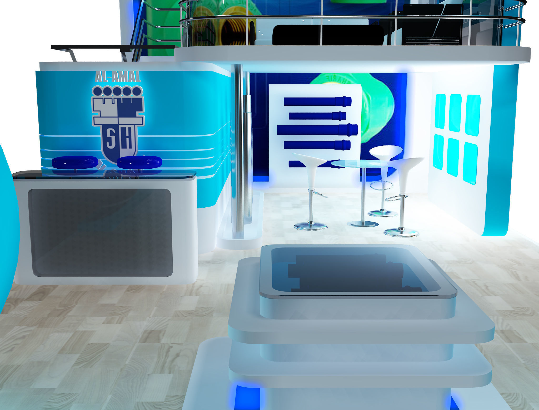 Booth Exhibition Stand a389b 3D model_8