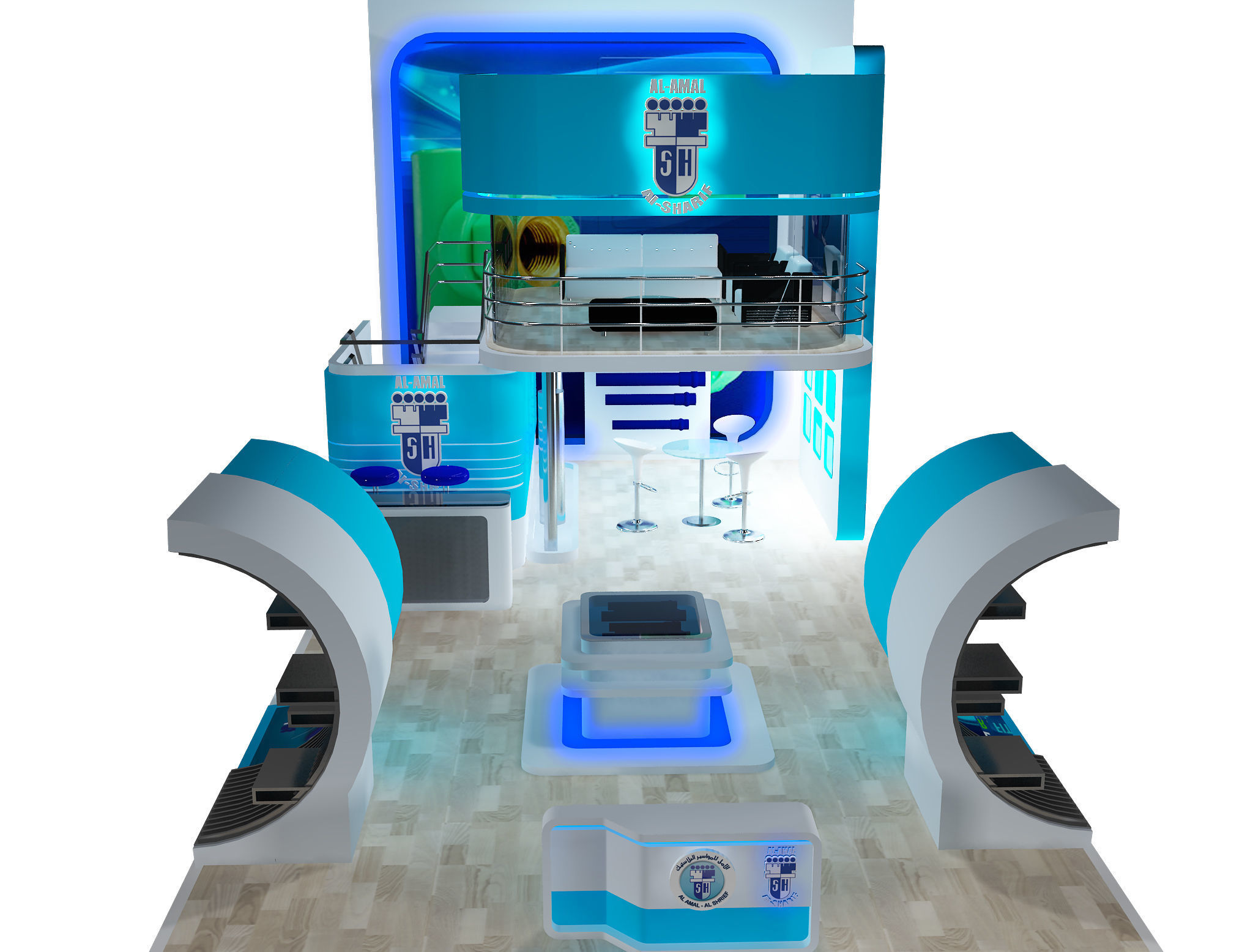 Booth Exhibition Stand a389b 3D model_16