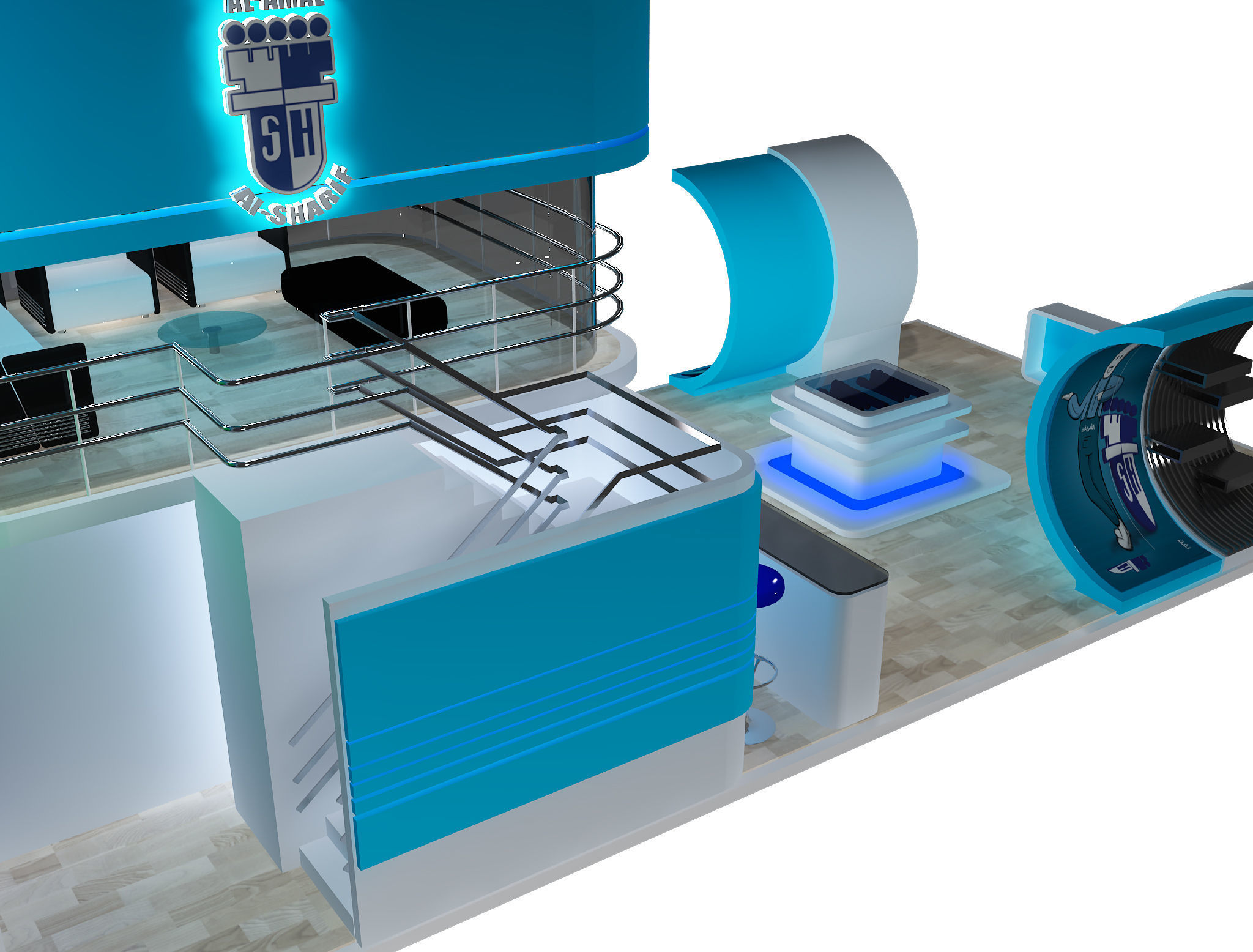 Booth Exhibition Stand a389b 3D model_6